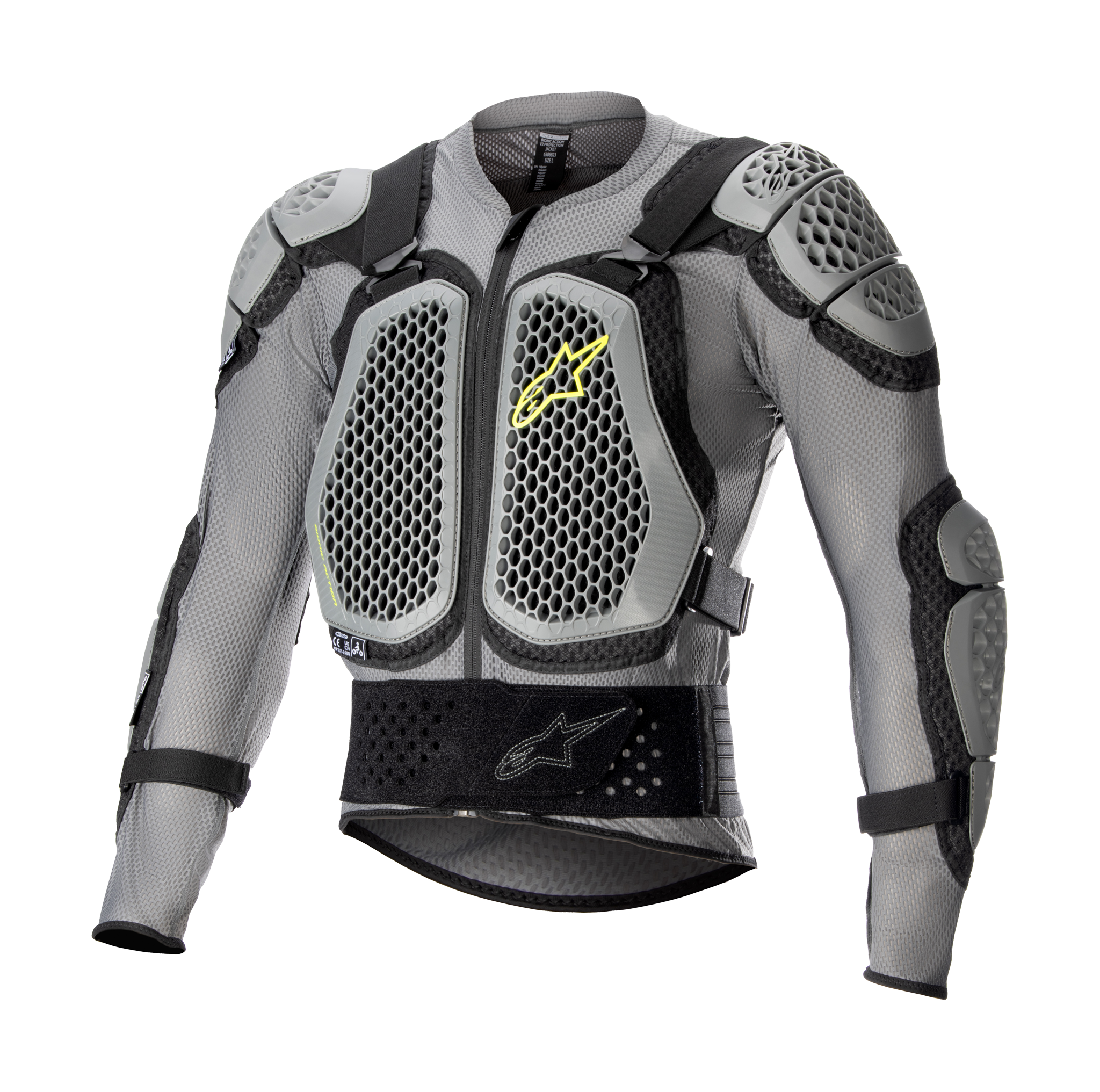 Alpinestars Bodyprotector Vest Bionic Action V2 - Grijs / Zwart / Fluo Geel