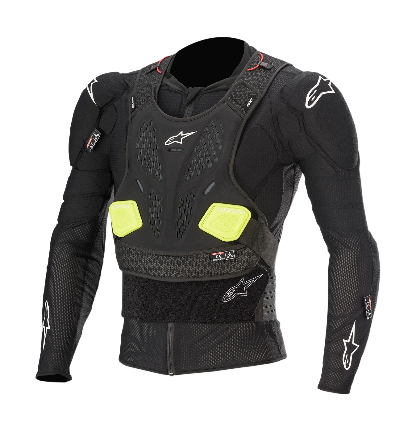 Alpinestars Bodyprotector Vest Zacht Bionic Pro V2 - Zwart / Geel / Fluo Geel