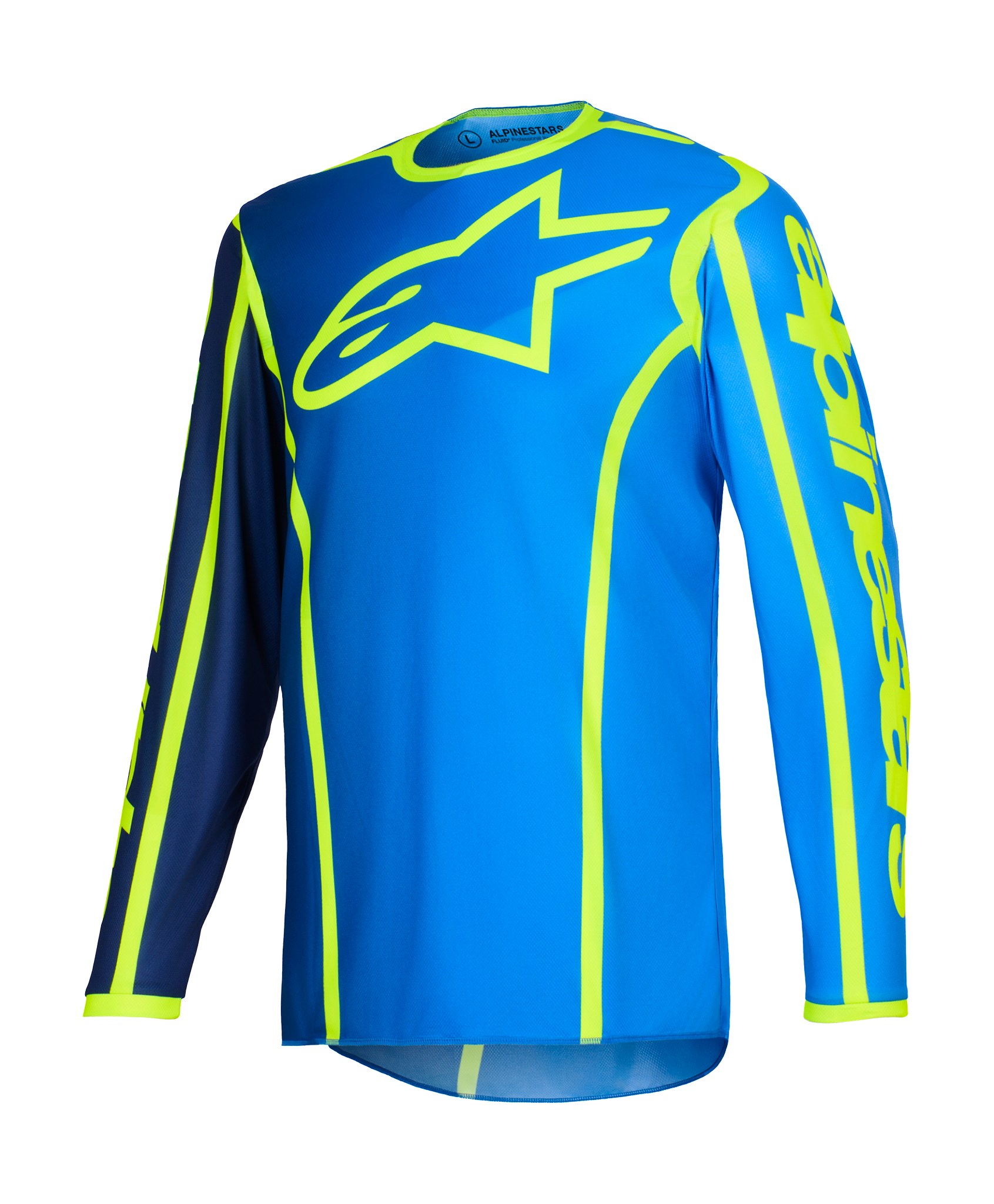 Alpinestars Cross Shirt 2026 Fluid Apex - Blauw / Fluo Geel