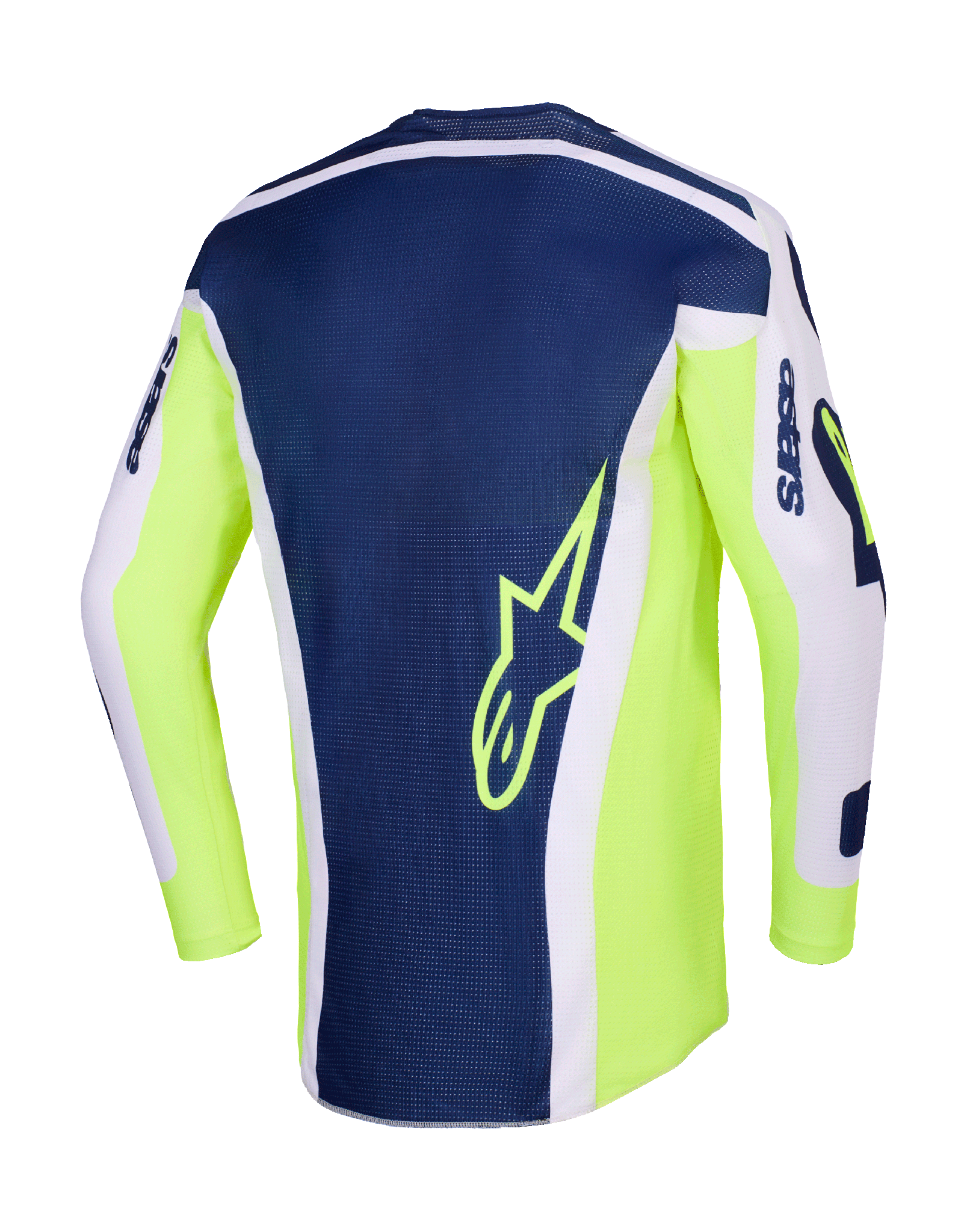 Alpinestars Cross Shirt 2026 Racer Air Riway - Licht Grijs / Fluo Geel / Blauw