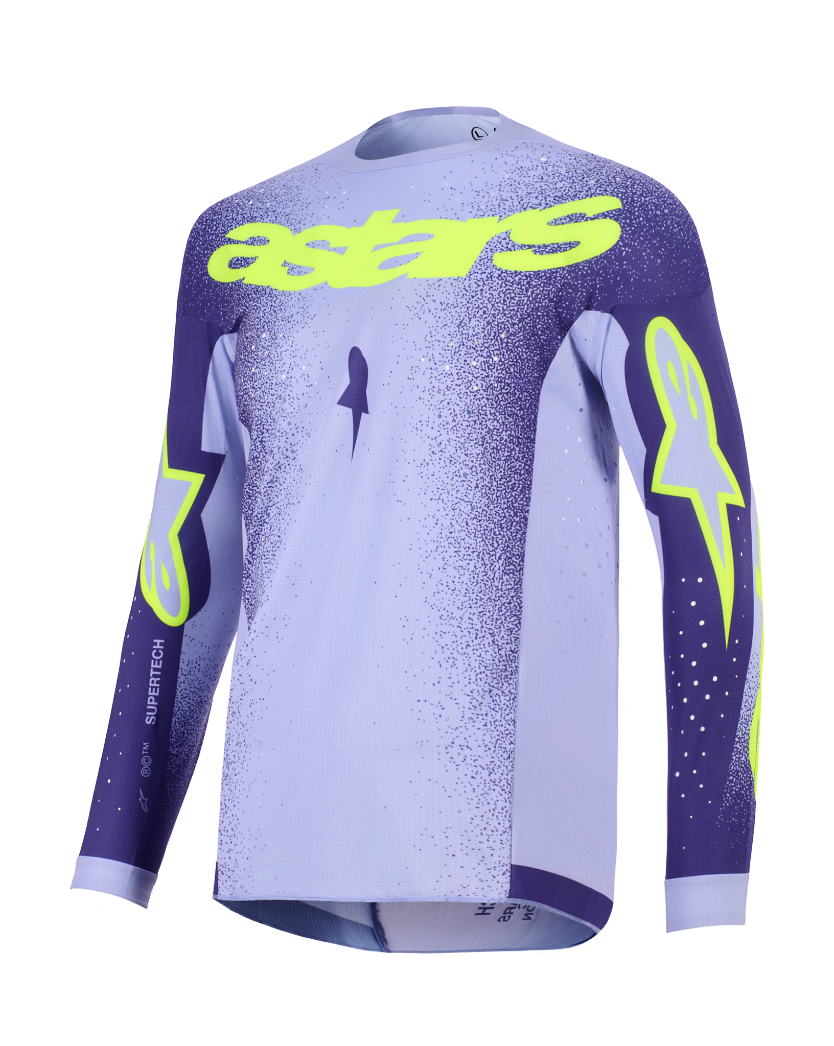 Alpinestars Cross Shirt 2026 Supertech Scenz - Paars / Fluo Geel