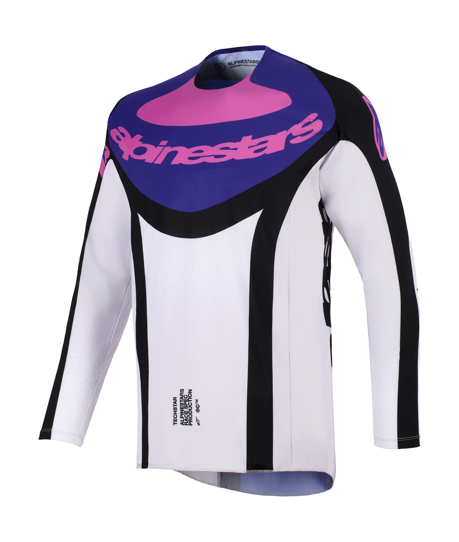Alpinestars Cross Shirt 2026 Techstar Knif - Zwart / Licht Grijs / Paars