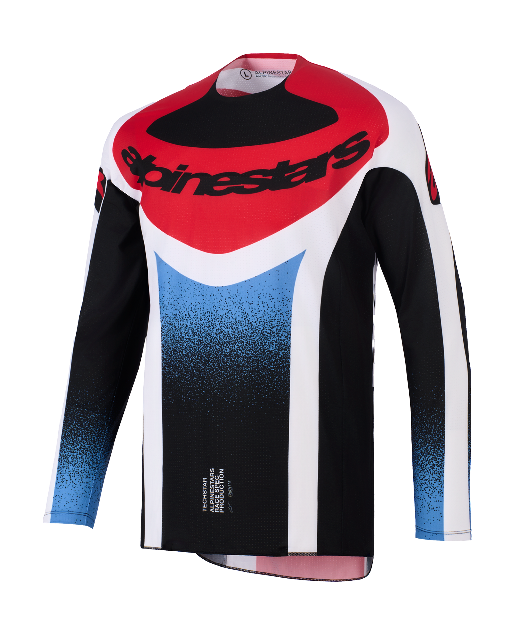 Alpinestars Cross Shirt 2026 Techstar Knif - Zwart / Wit / Rood