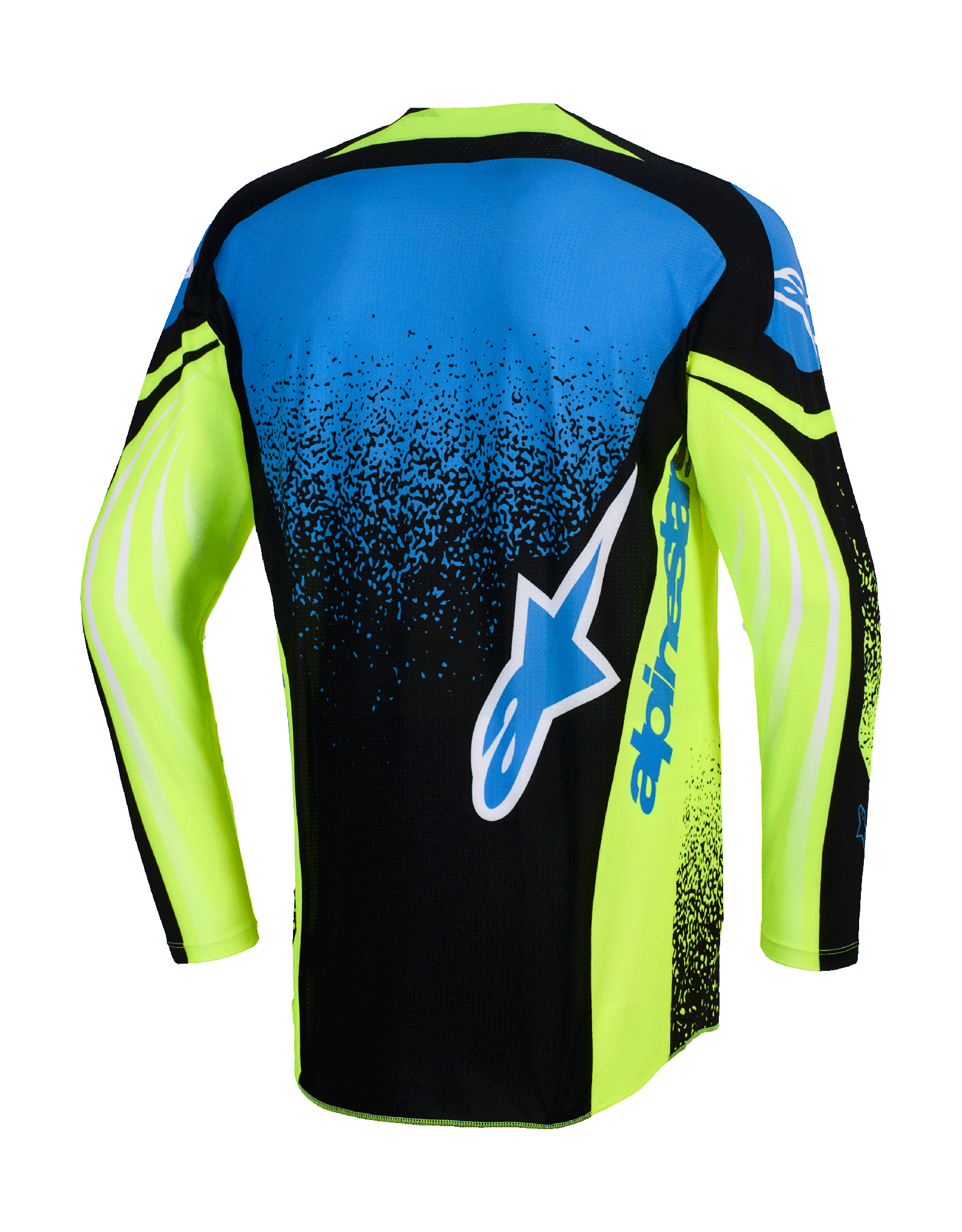 Alpinestars Cross Shirt 2026 Techstar Nomur - Donker Navy / Fluo Geel / Ucla / Blauw