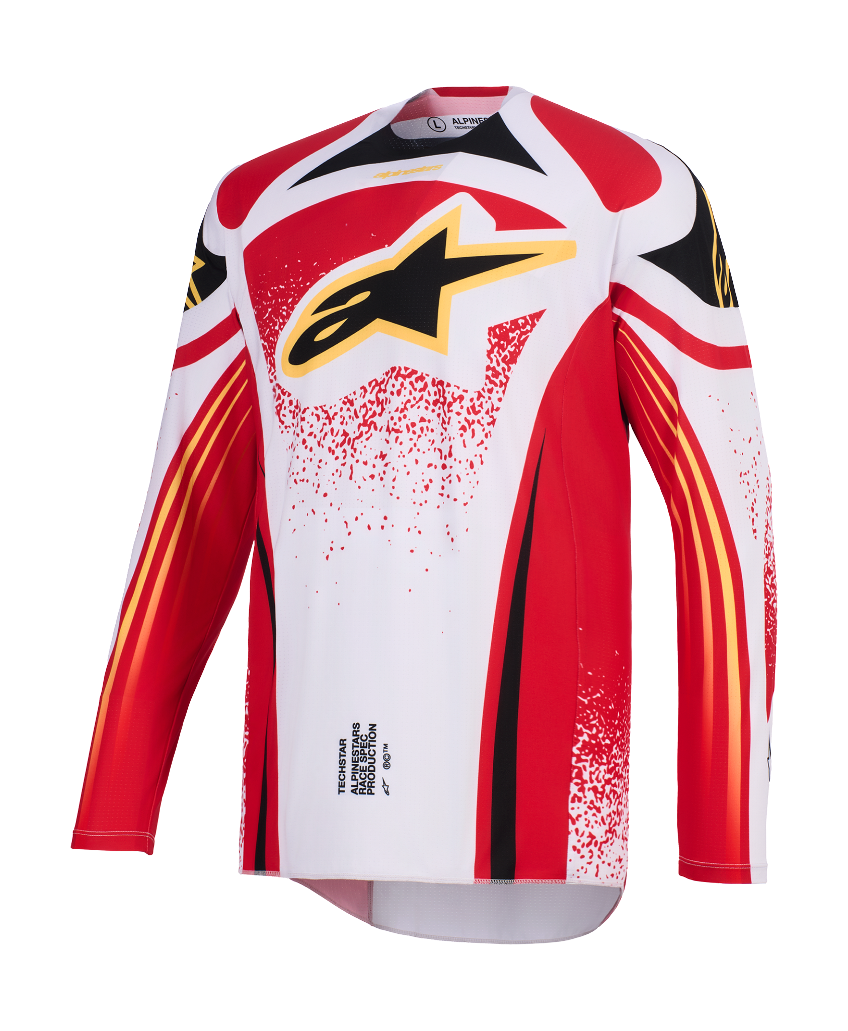 Alpinestars Cross Shirt 2026 Techstar Nomur - Licht Grijs / Rood / Zwart