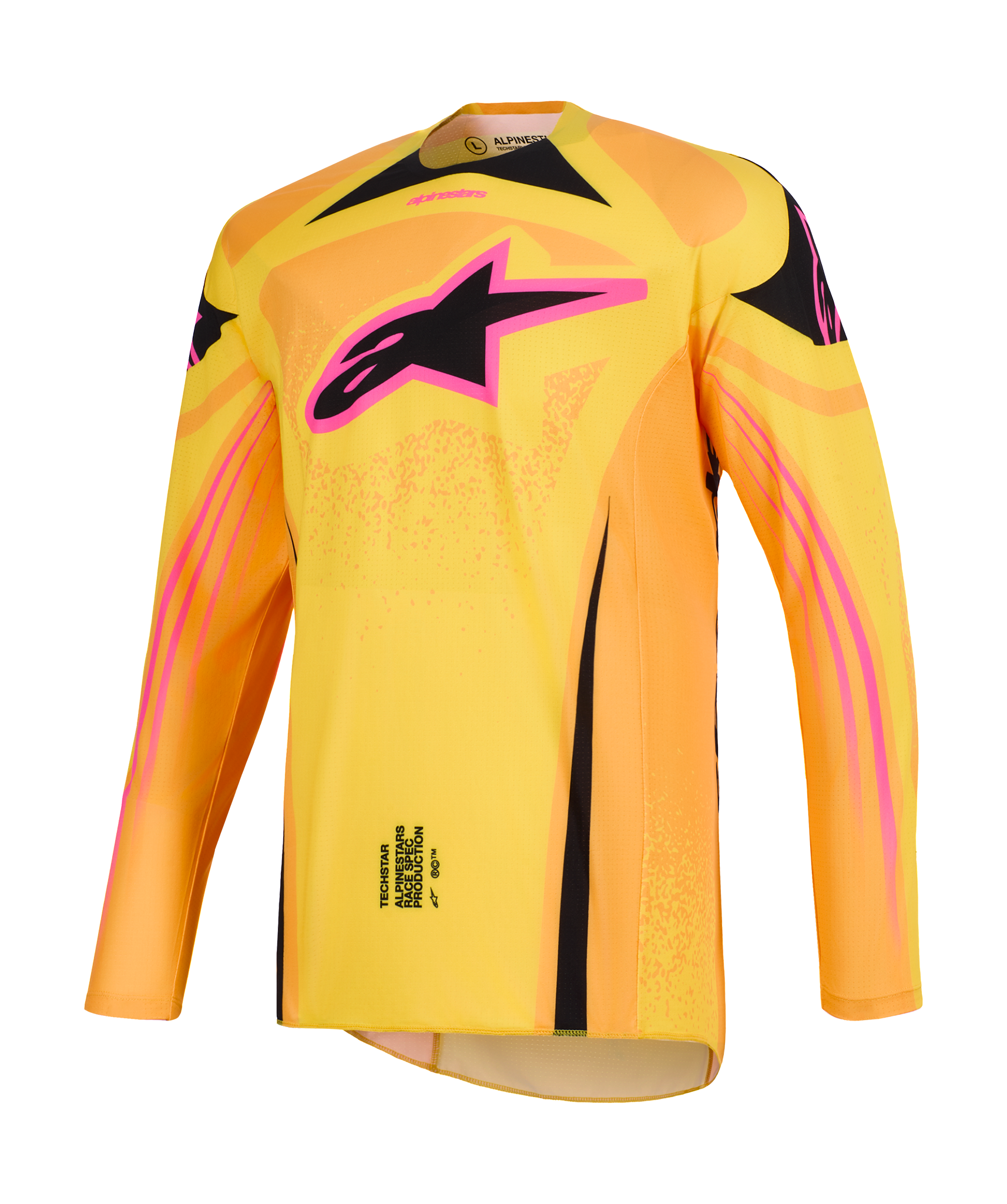 Alpinestars Cross Shirt 2026 Techstar Nomur - Oranje / Geel / Roze