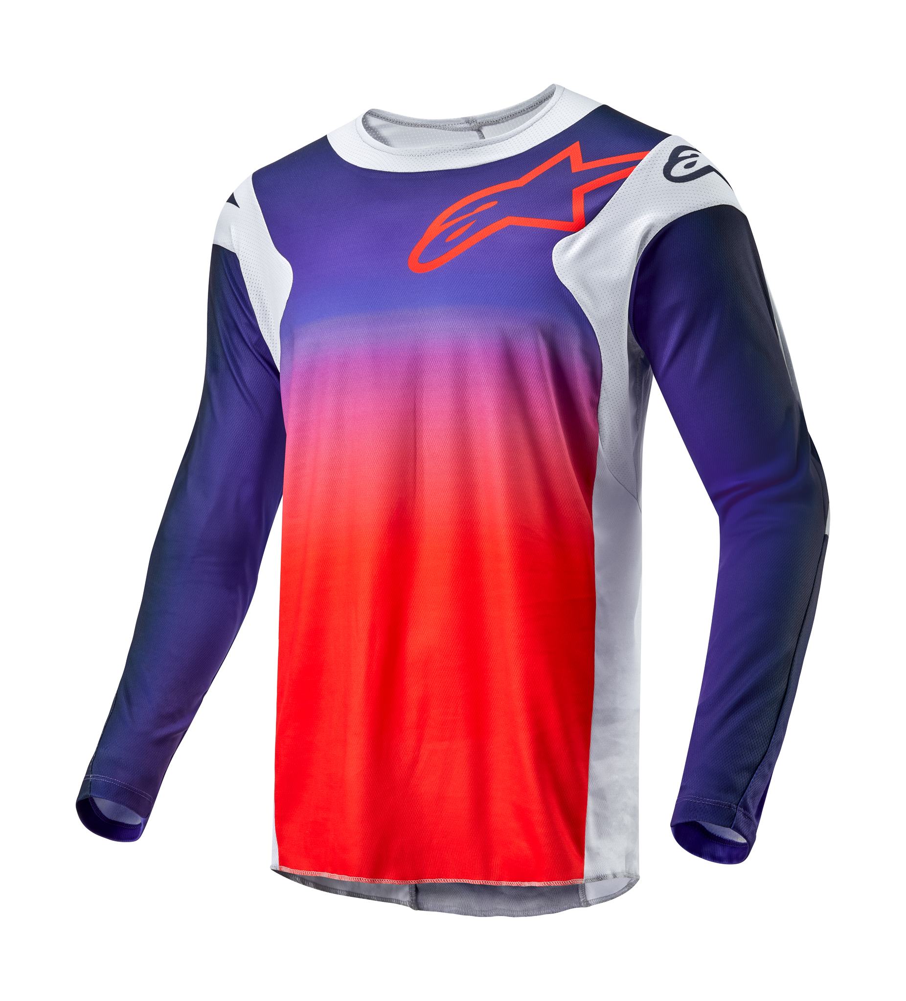 Alpinestars Cross Shirt Racer Hoen - Licht Grijs / Hot Oranje / Zwart