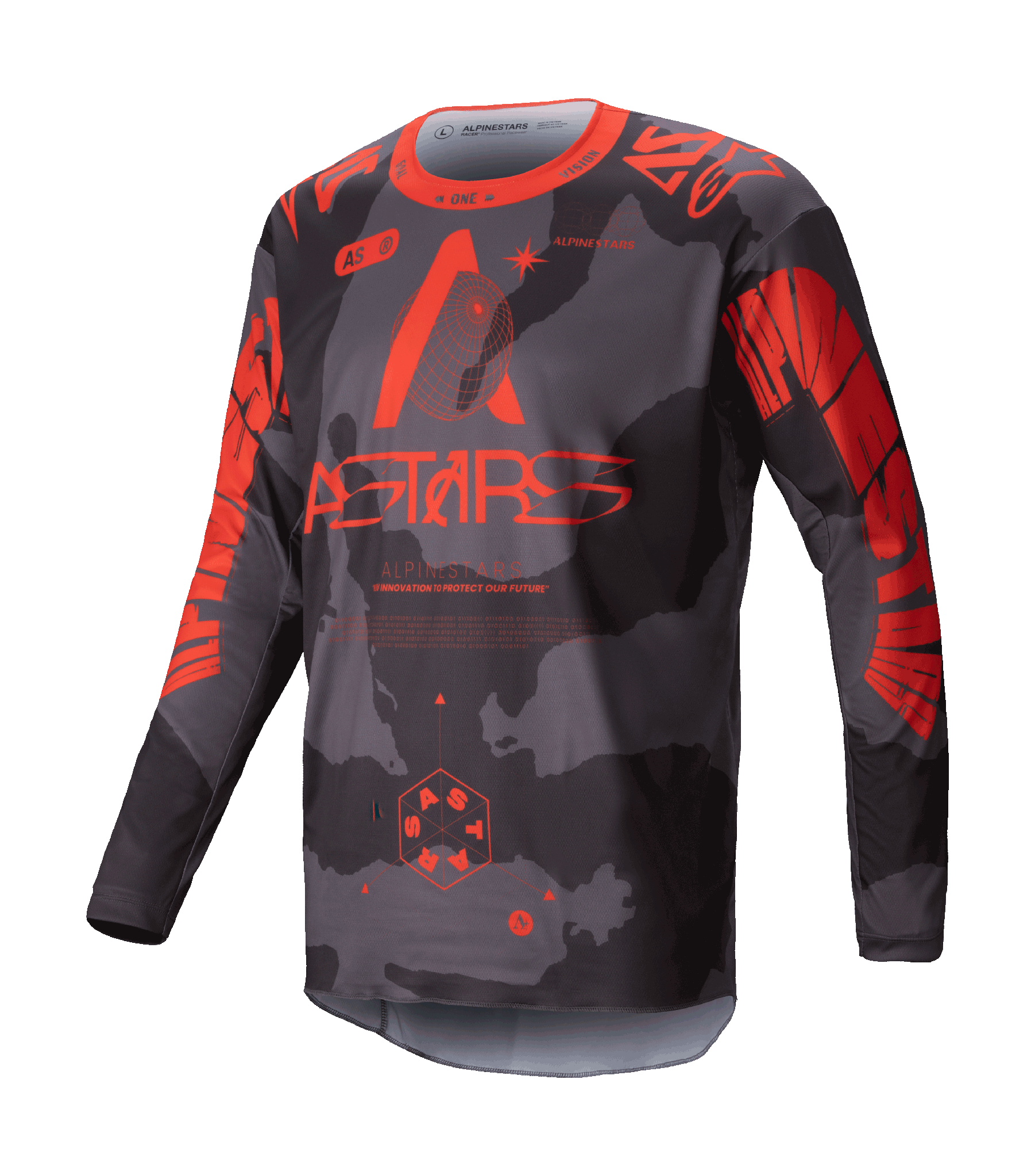 Alpinestars Cross Shirt Racer Hollow - Camo / Fluo Oranje