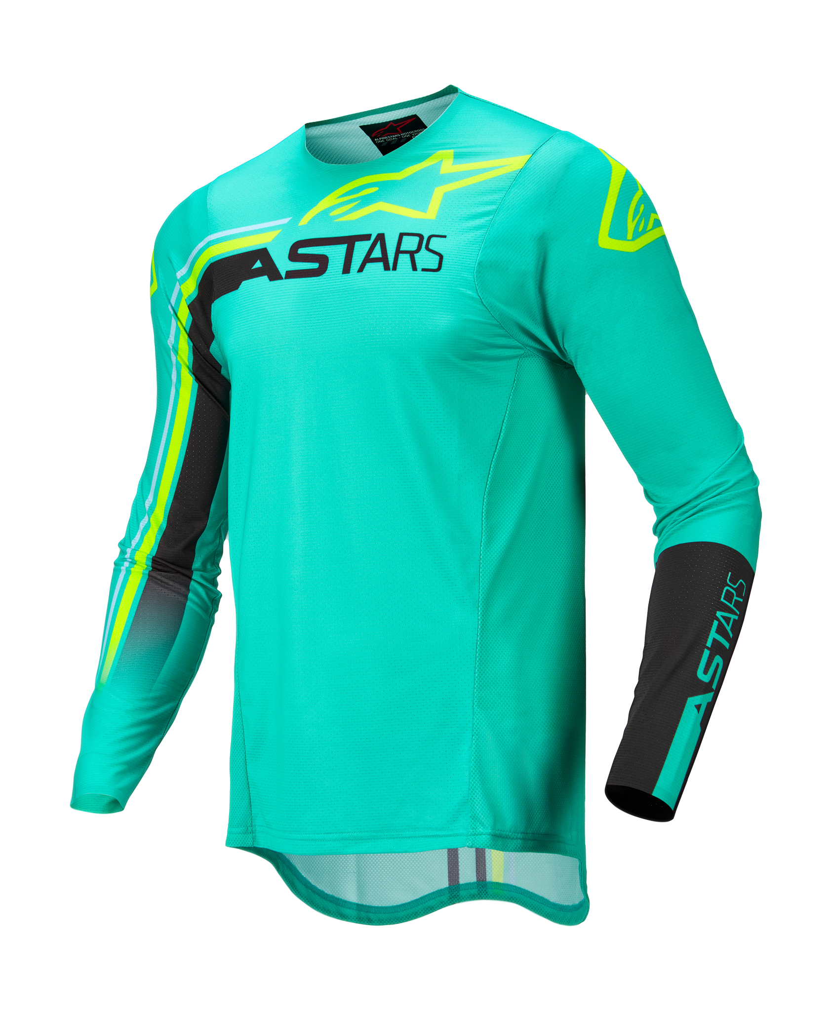 Alpinestars Cross Shirt Supertech Blaze - Groen / Zwart / Fluo Geel
