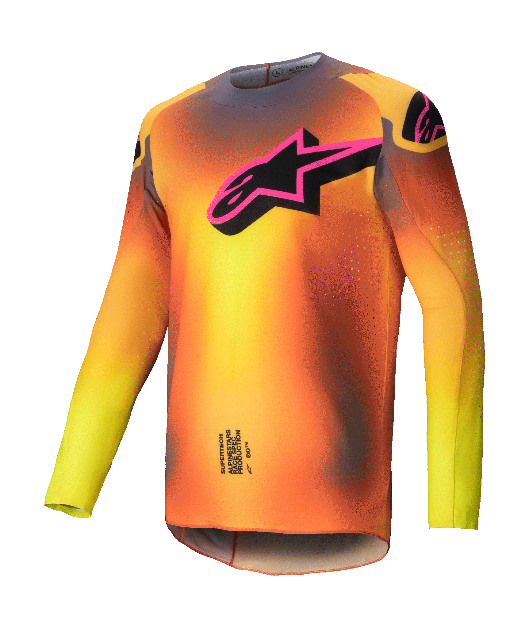 Alpinestars Cross Shirt Supertech Lipan - Geel / Roze