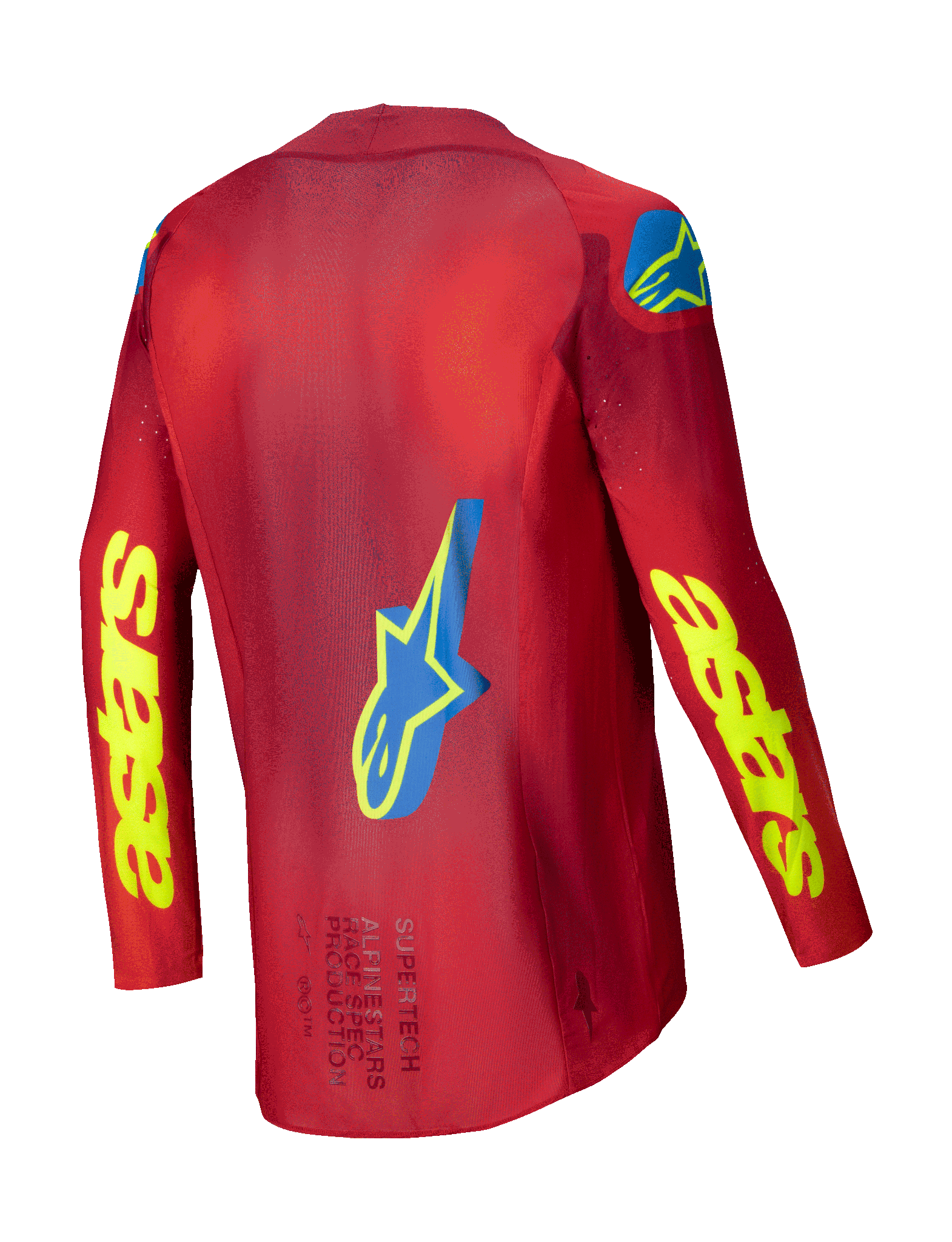 Alpinestars Cross Shirt Supertech Maker - Rood / Fluo Geel