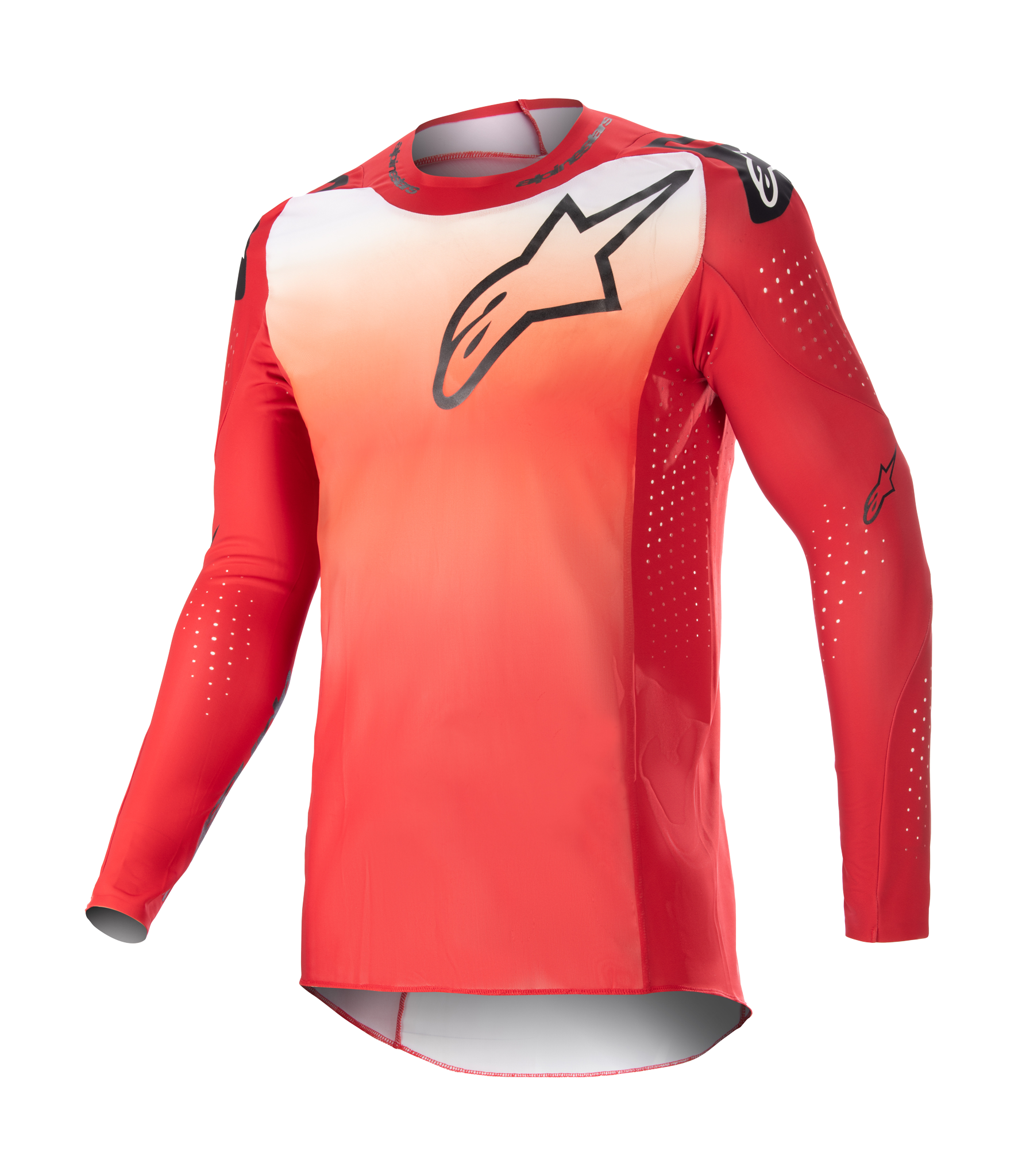 Alpinestars Cross Shirt Supertech Risen - Mars Rood / Wit