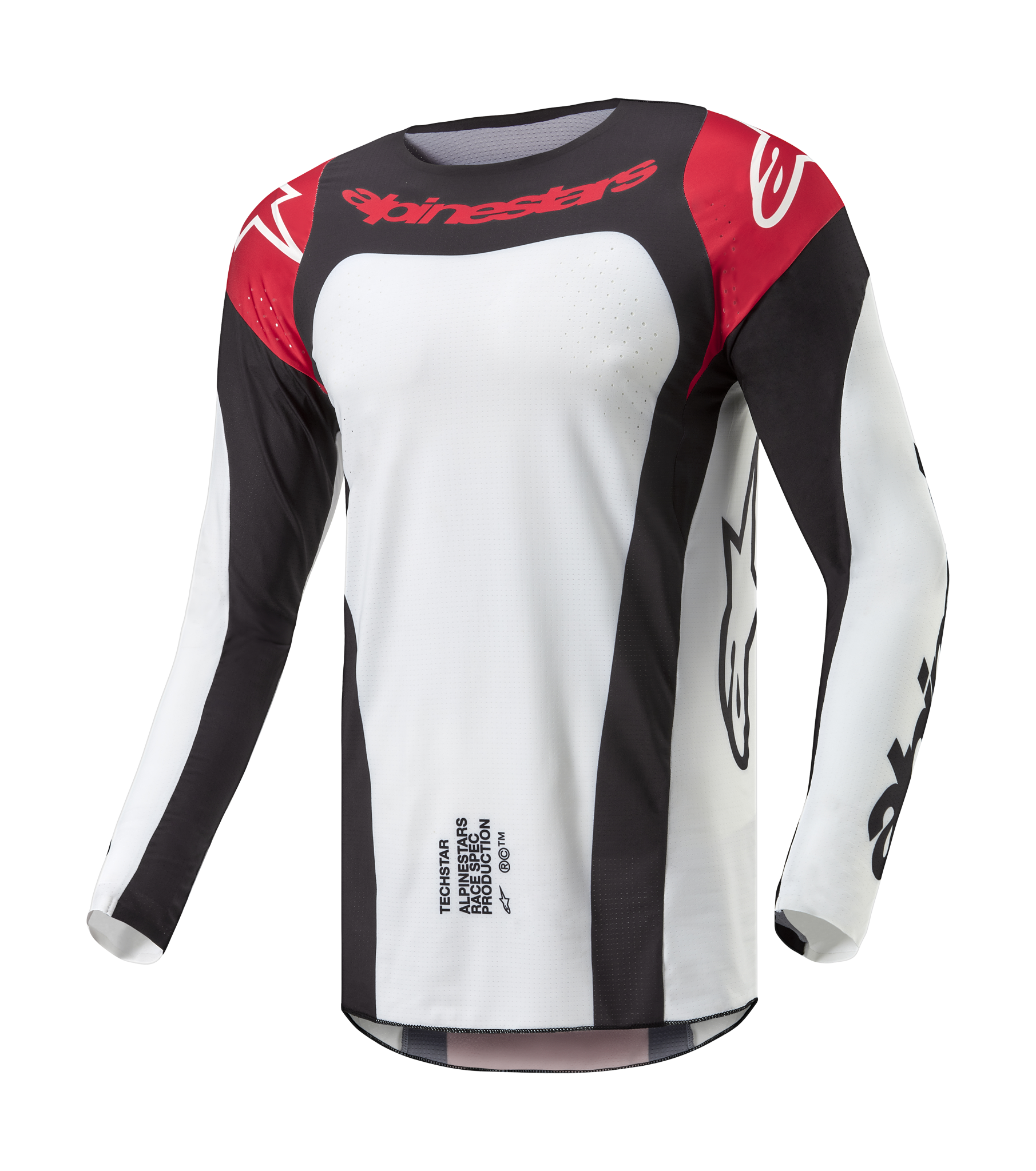 Alpinestars Cross Shirt Techstar Ocuri - Mars Rood / Wit / Zwart
