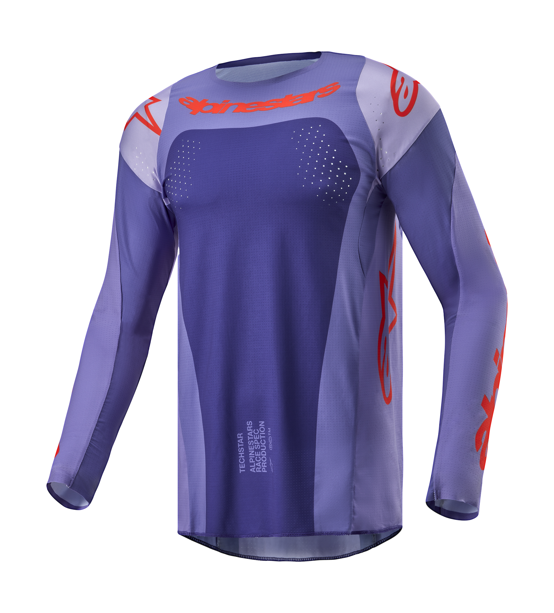 Alpinestars Cross Shirt Techstar Ocuri - Paars / Hot Oranje