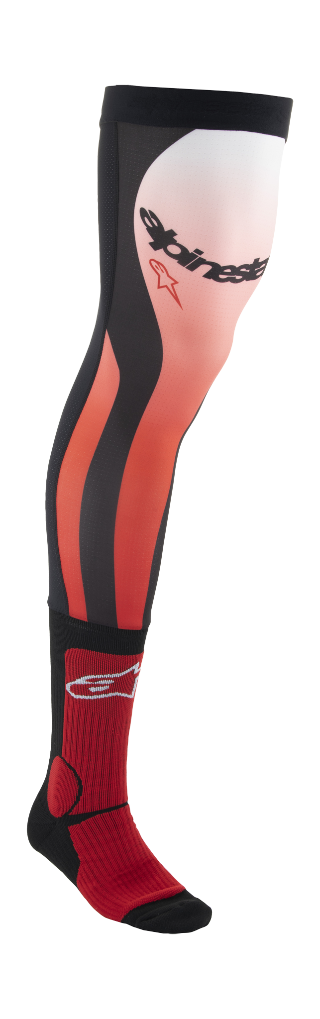 Alpinestars Cross Sokken Lang Kniebrace - Rood / Wit