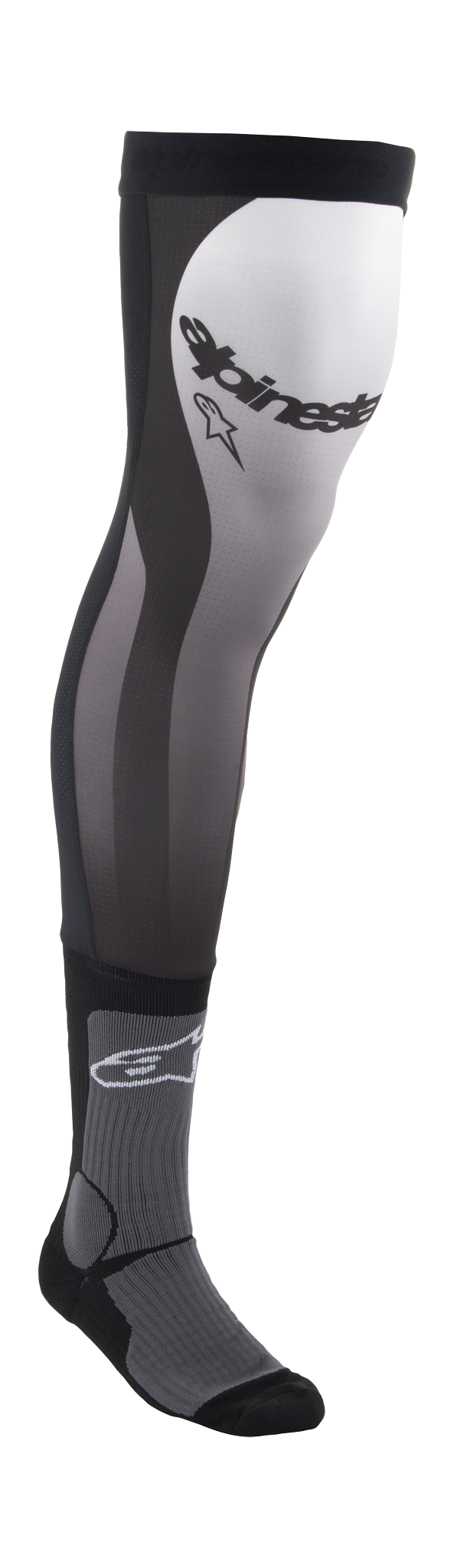 Alpinestars Cross Sokken Lang Kniebrace - Zwart / Wit