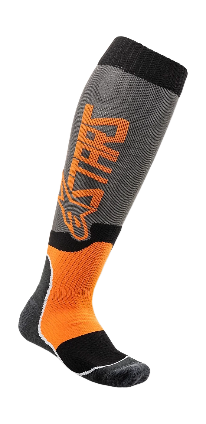 Alpinestars Cross Sokken MX PLUS-2 - Grijs / Fluo Oranje
