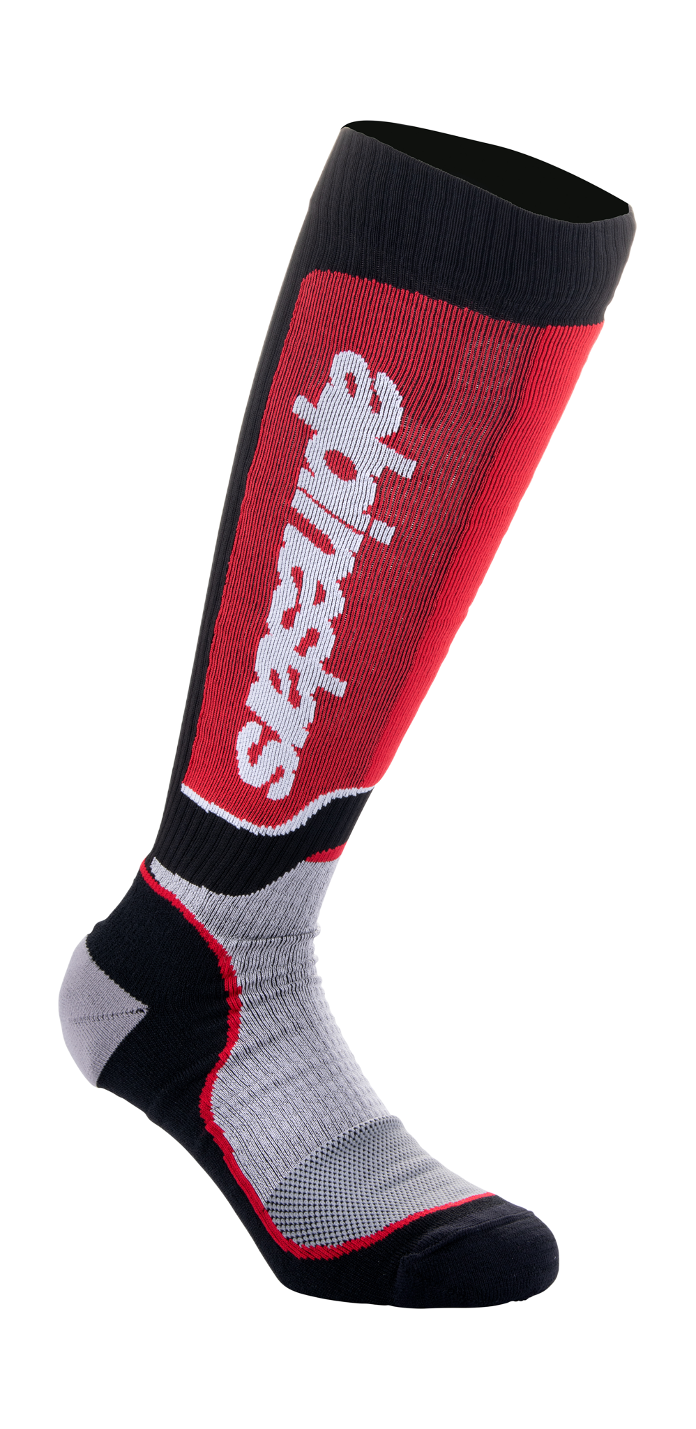 Alpinestars Cross Sokken MX PLUS - Zwart / Grijs / Rood