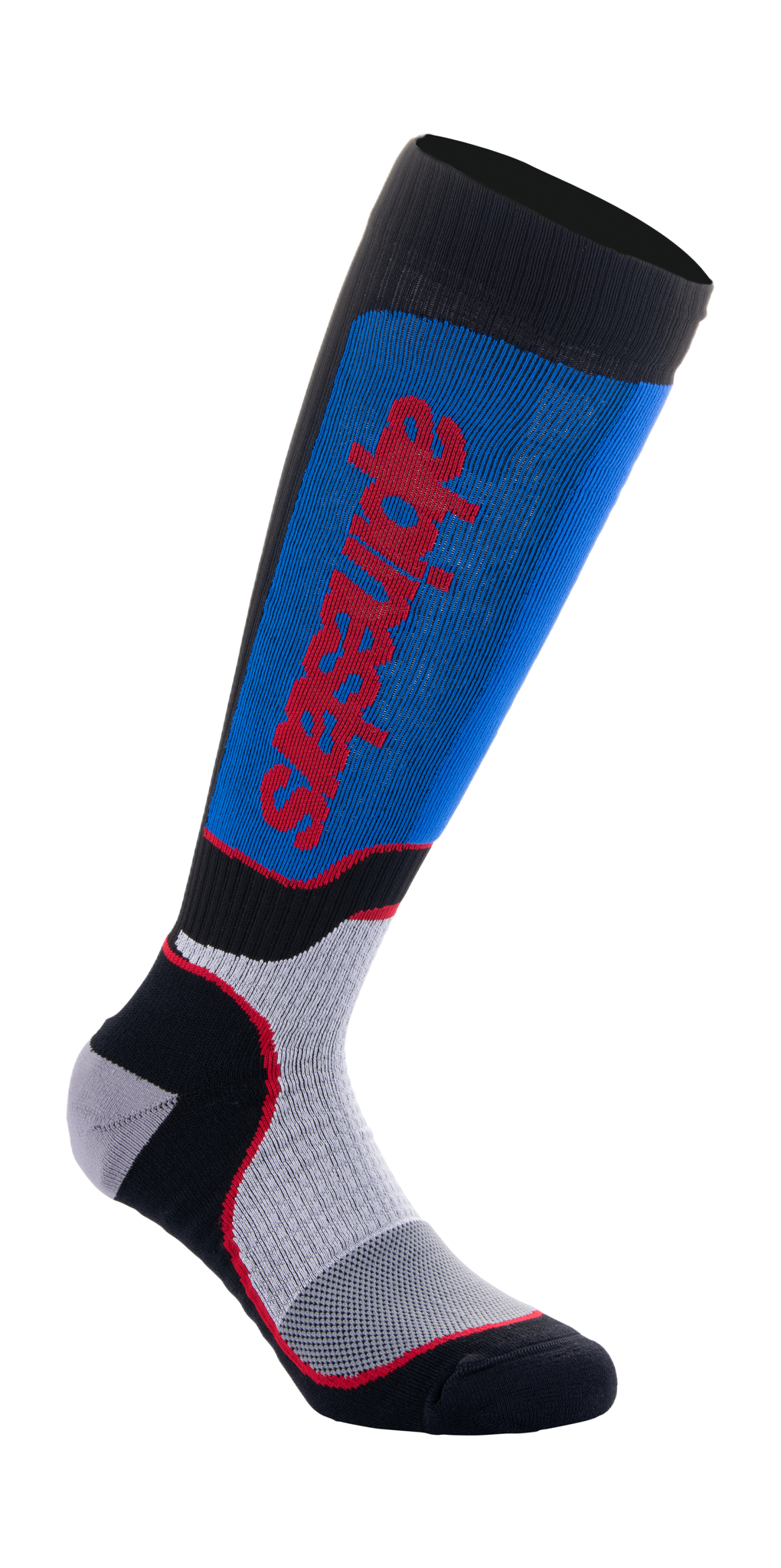 Alpinestars Cross Sokken MX PLUS - Zwart / Wit / Royal Blauw