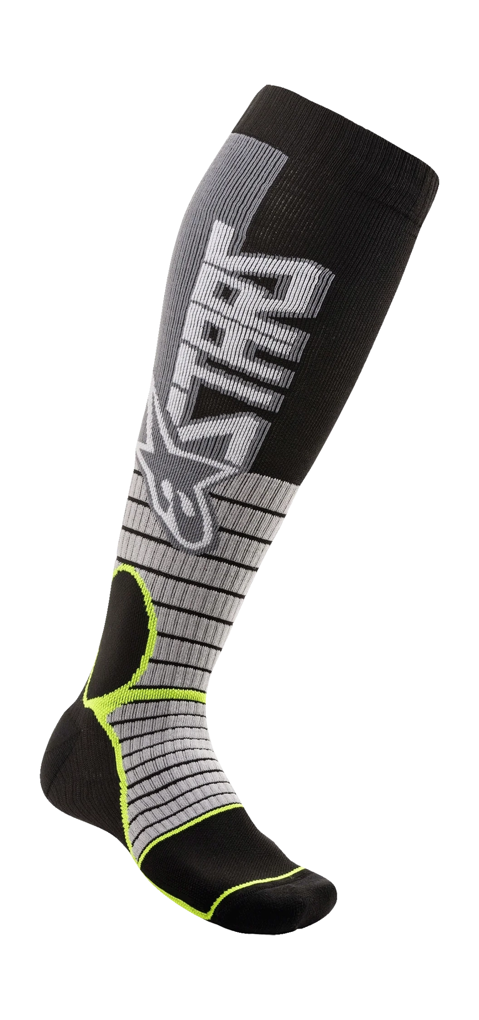 Alpinestars Cross Sokken MX PRO - Grijs / Fluo Geel