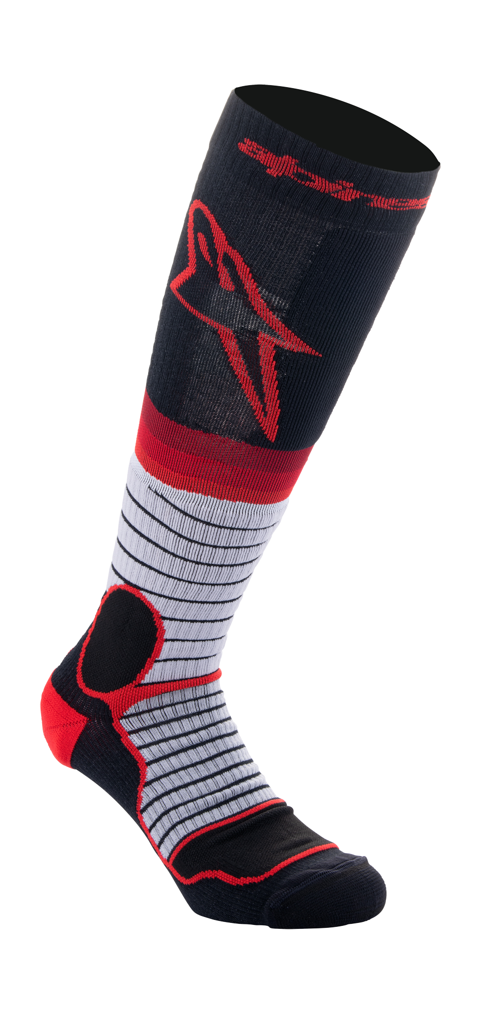 Alpinestars Cross Sokken MX PRO - Zwart / Grijs / Rood