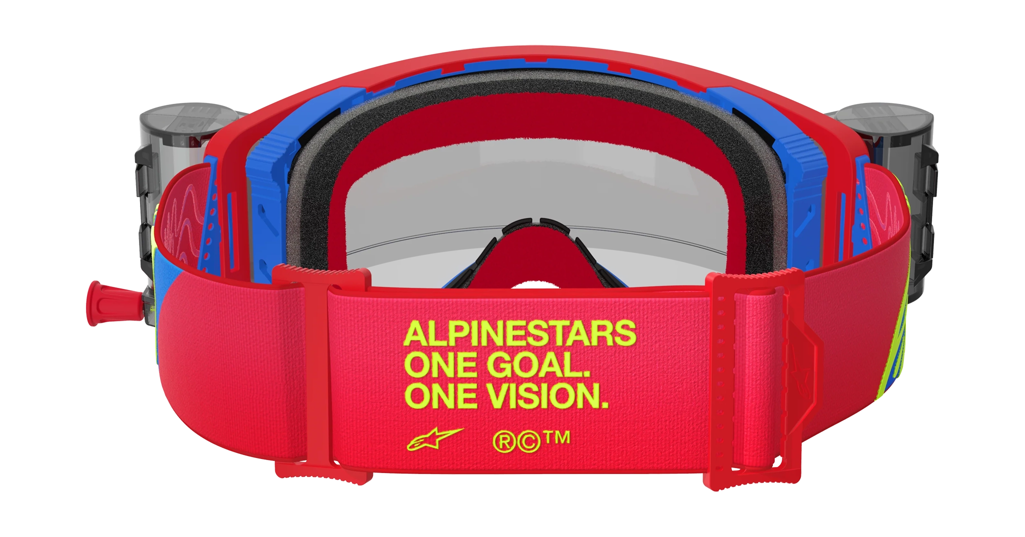 Alpinestars Crossbril Roll-Off Supertech Corp - Rood / Blauw - Clear Lens