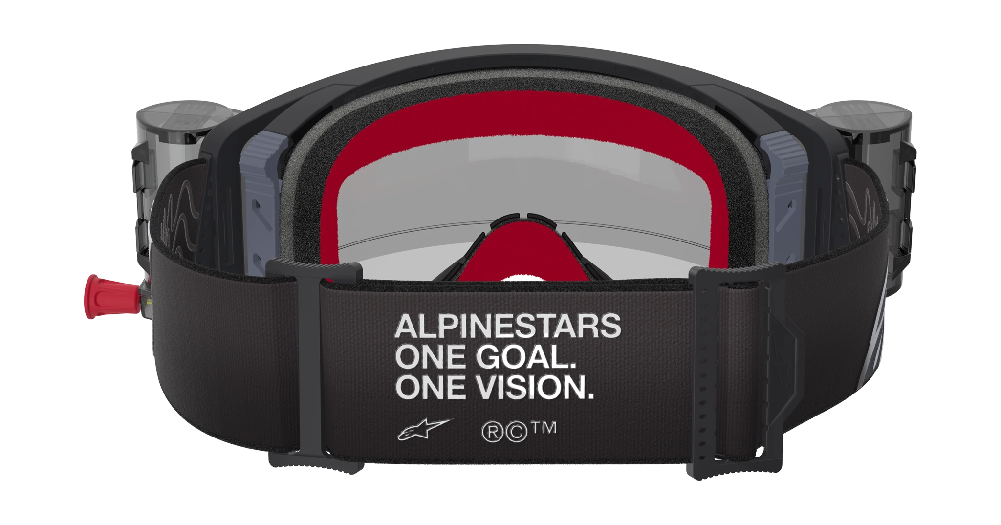 Alpinestars Crossbril Roll-Off Supertech Corp - Zwart / Grijs - Clear Lens