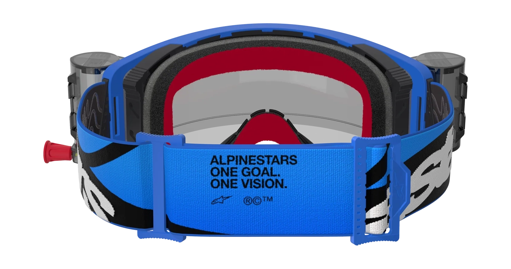 Alpinestars Crossbril Roll-Off Supertech Stream - Blauw - Clear Lens