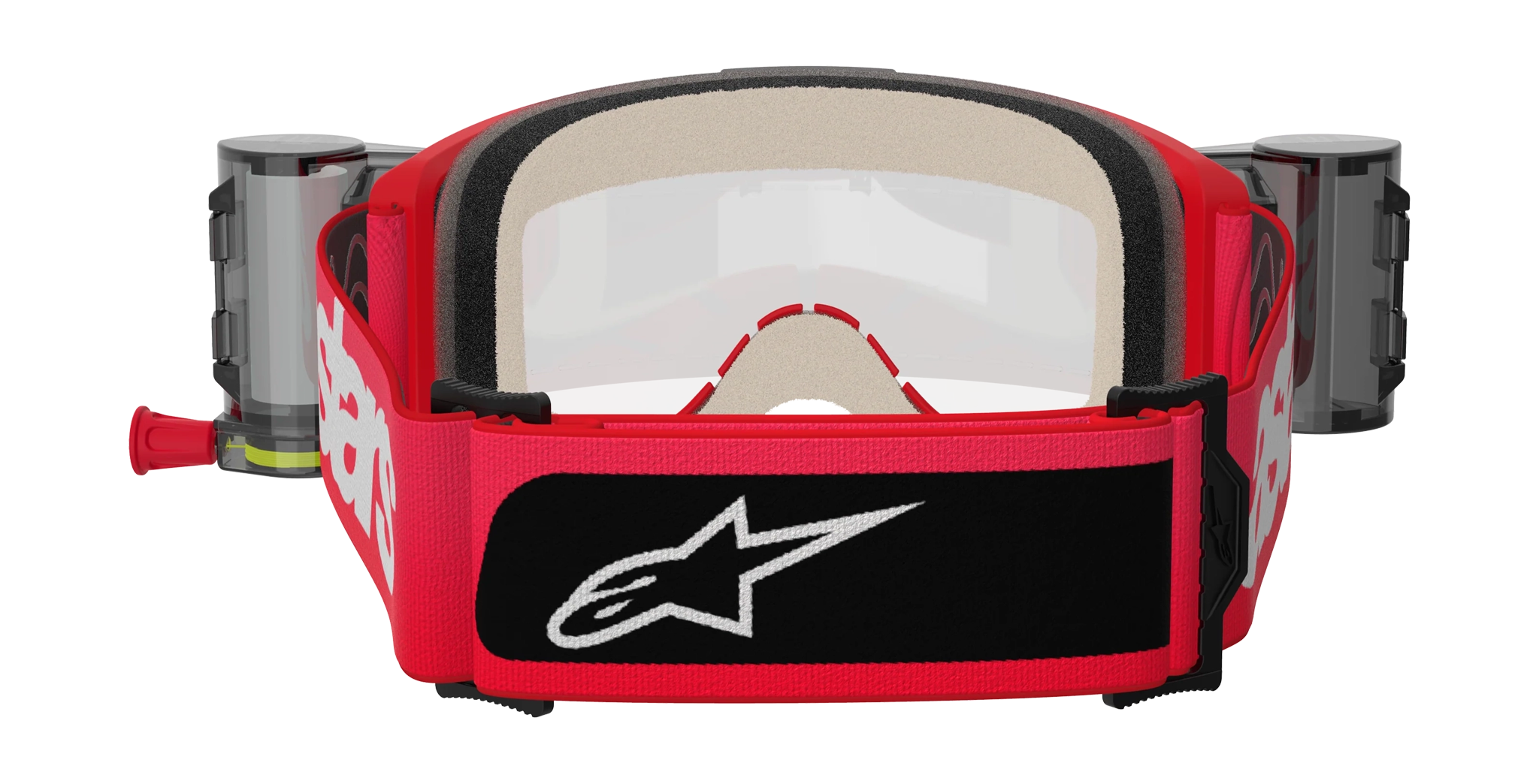 Alpinestars Crossbril Roll-Off Vision 5 Blaze - Rood - Clear Lens