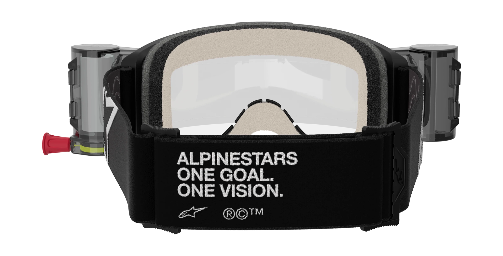 Alpinestars Crossbril Roll-Off Vision 5 Corp - Zwart - Clear Lens