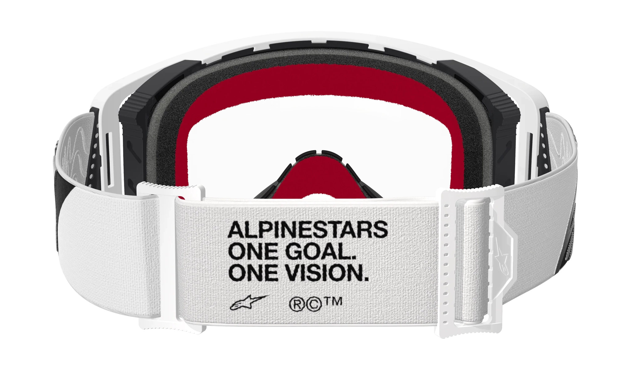 Alpinestars Crossbril Supertech Corp - Wit - Clear Lens