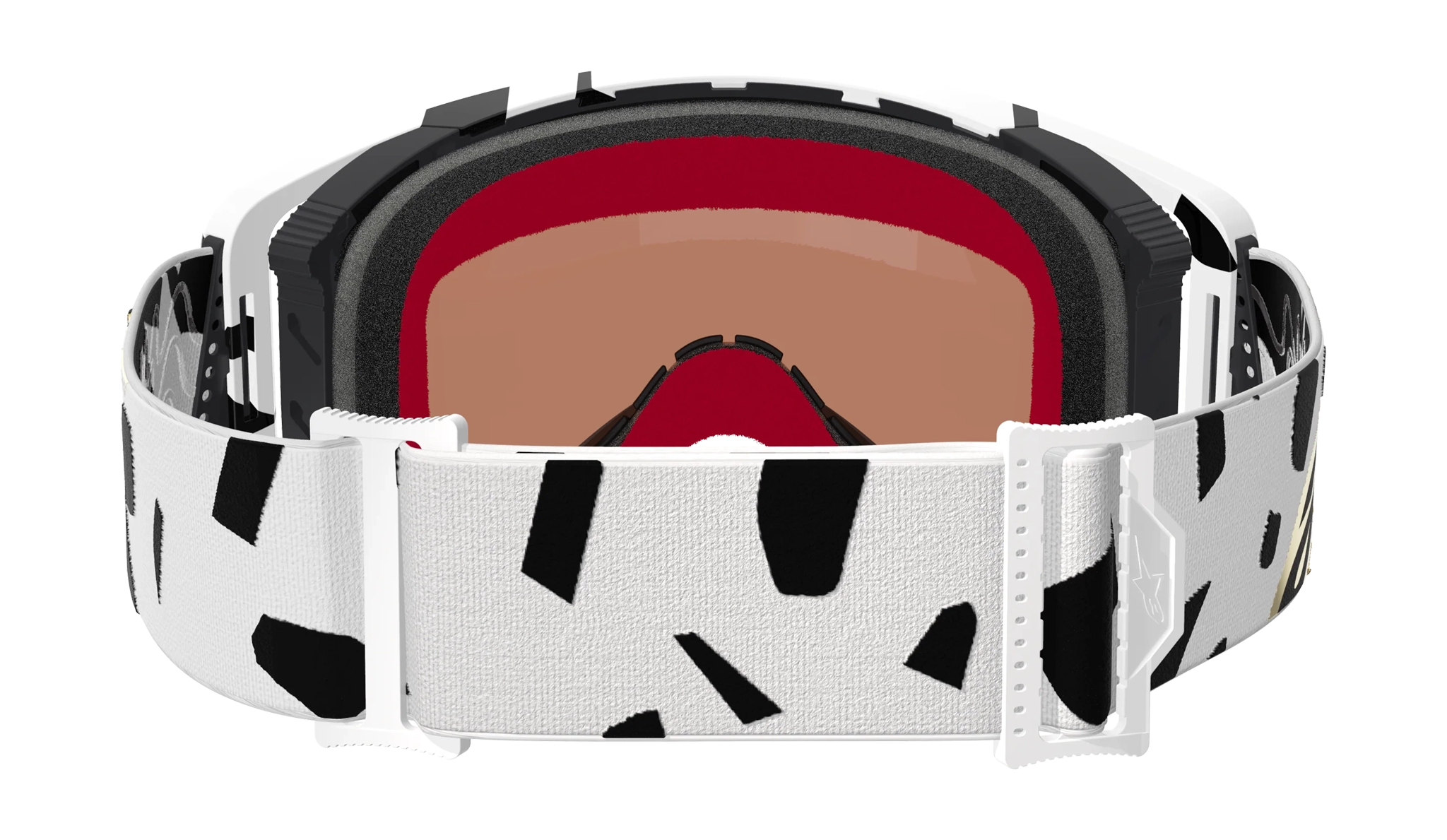 Alpinestars Crossbril Supertech Corp - Wit / Goud - Spiegel Goud Lens