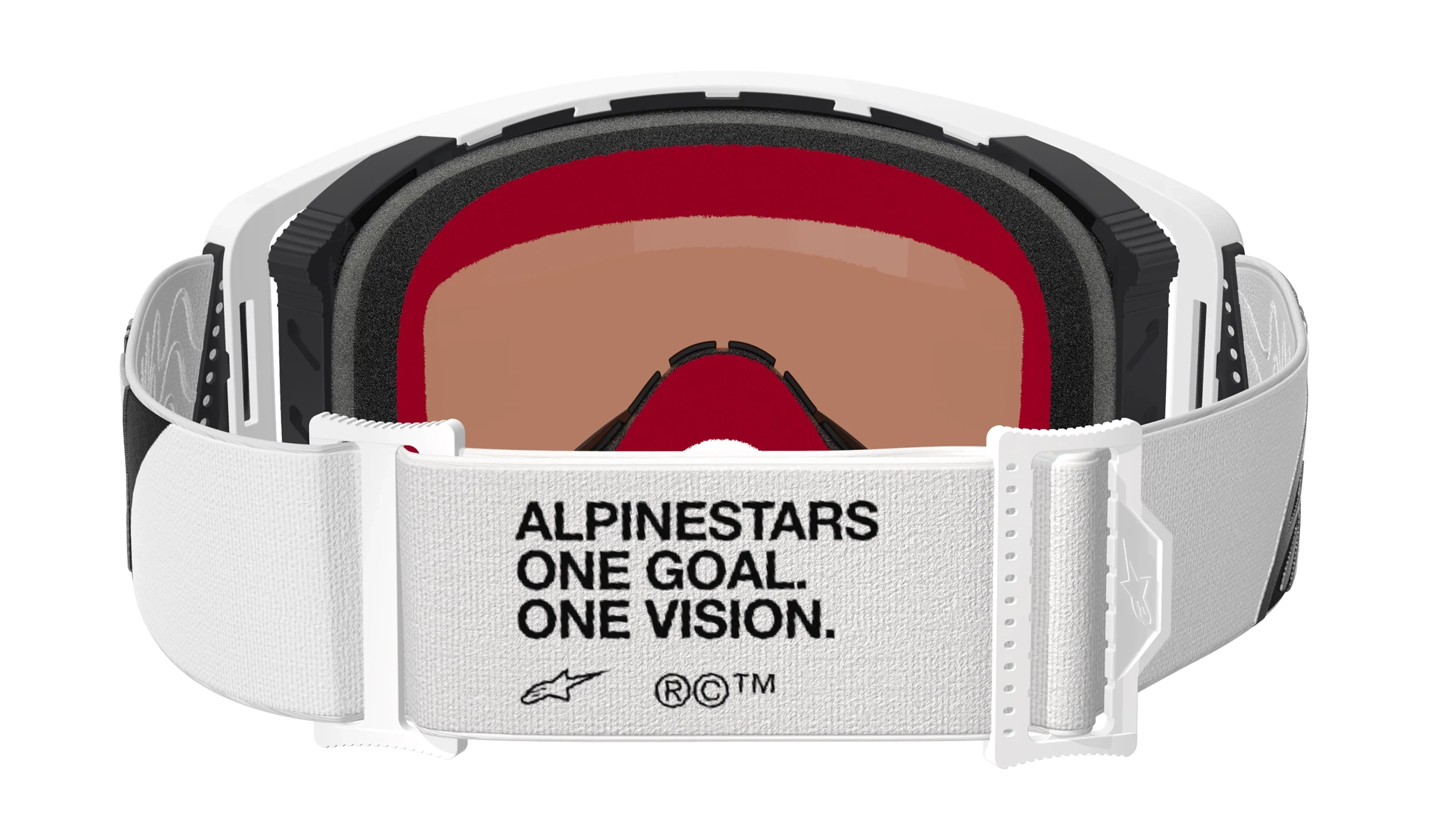 Alpinestars Crossbril Supertech Corp - Wit - Spiegel Zilver Lens