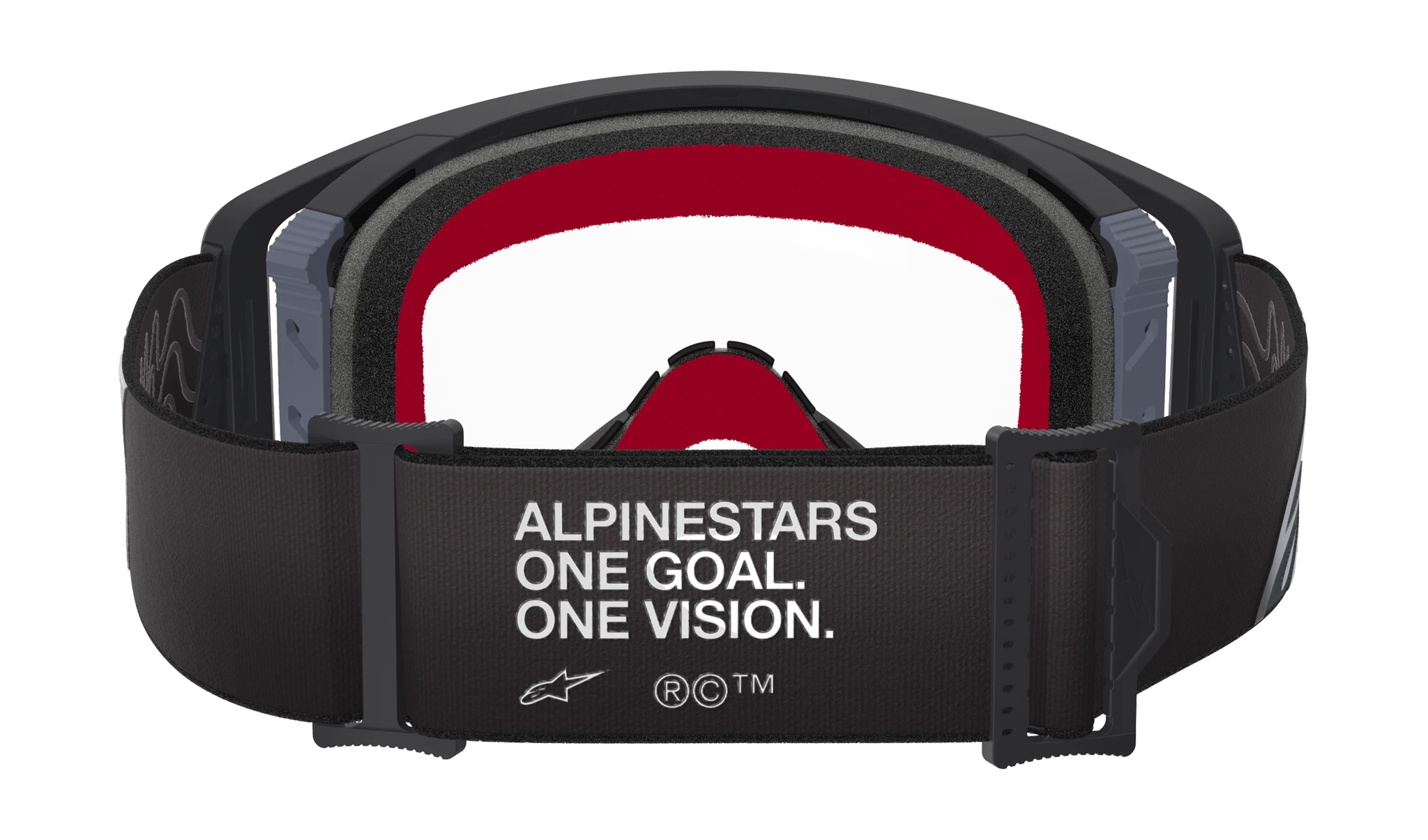 Alpinestars Crossbril Supertech Corp - Zwart / Grijs - Clear Lens