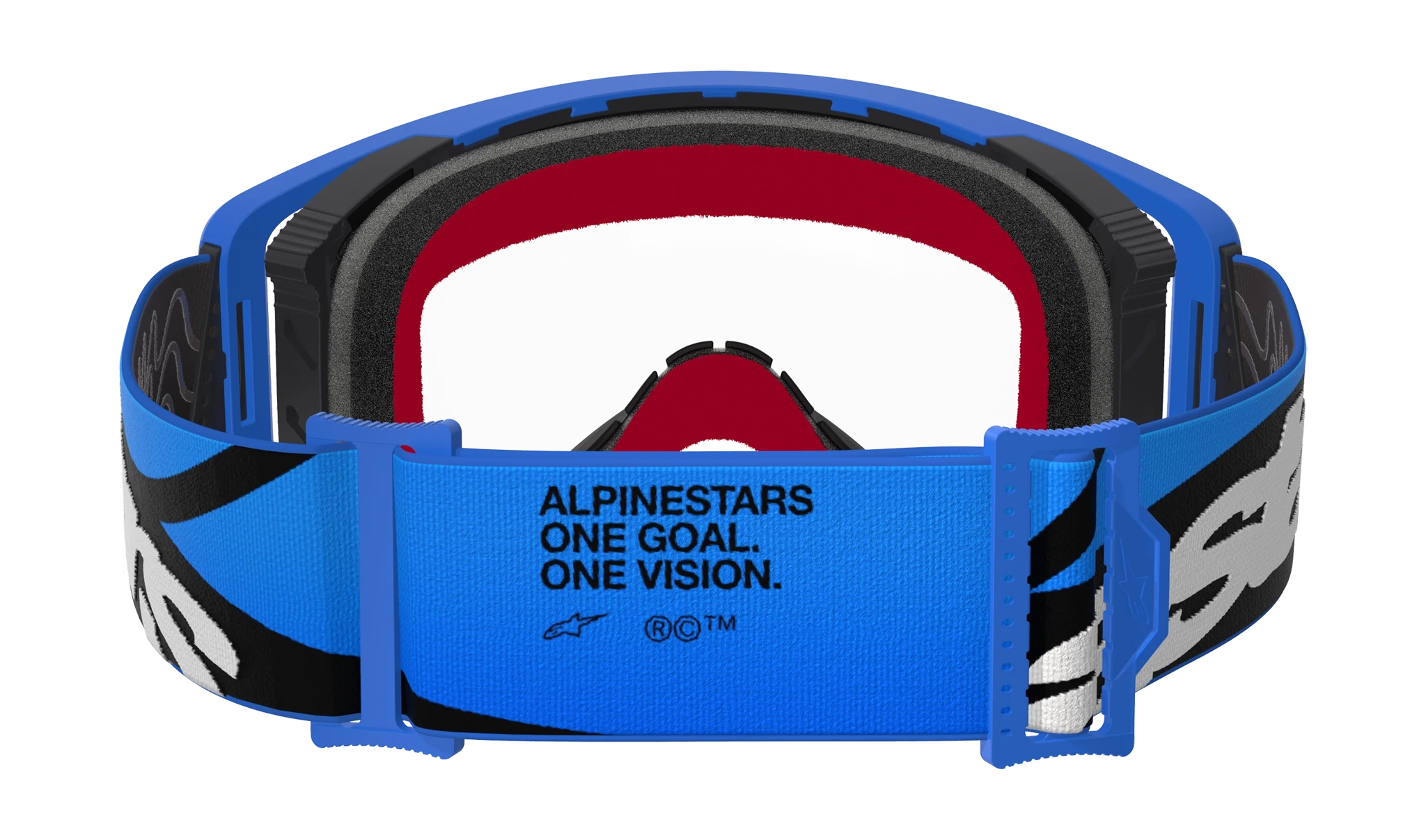 Alpinestars Crossbril Supertech Stream - Blauw - Clear Lens