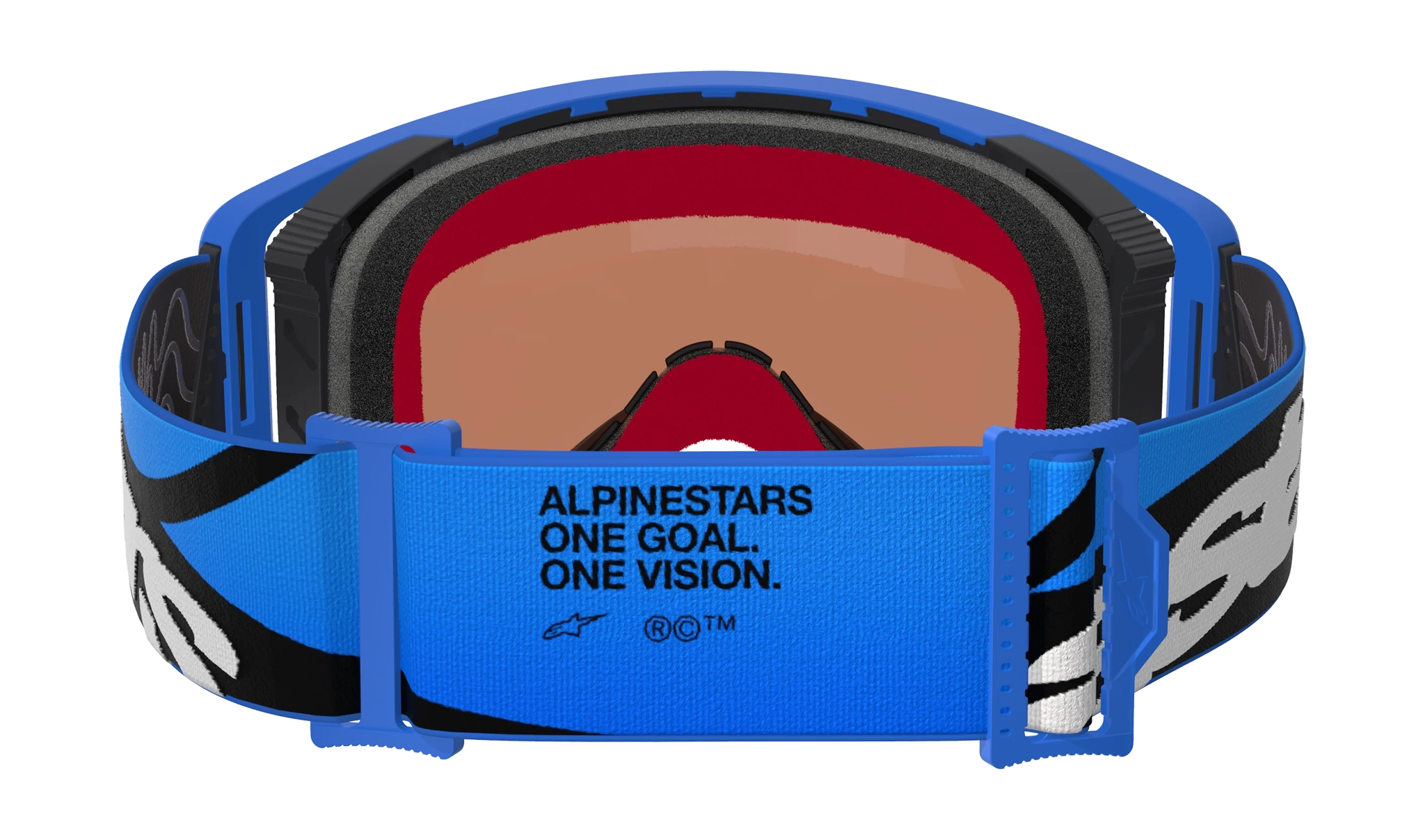 Alpinestars Crossbril Supertech Stream - Blauw - Spiegel Blauw Lens