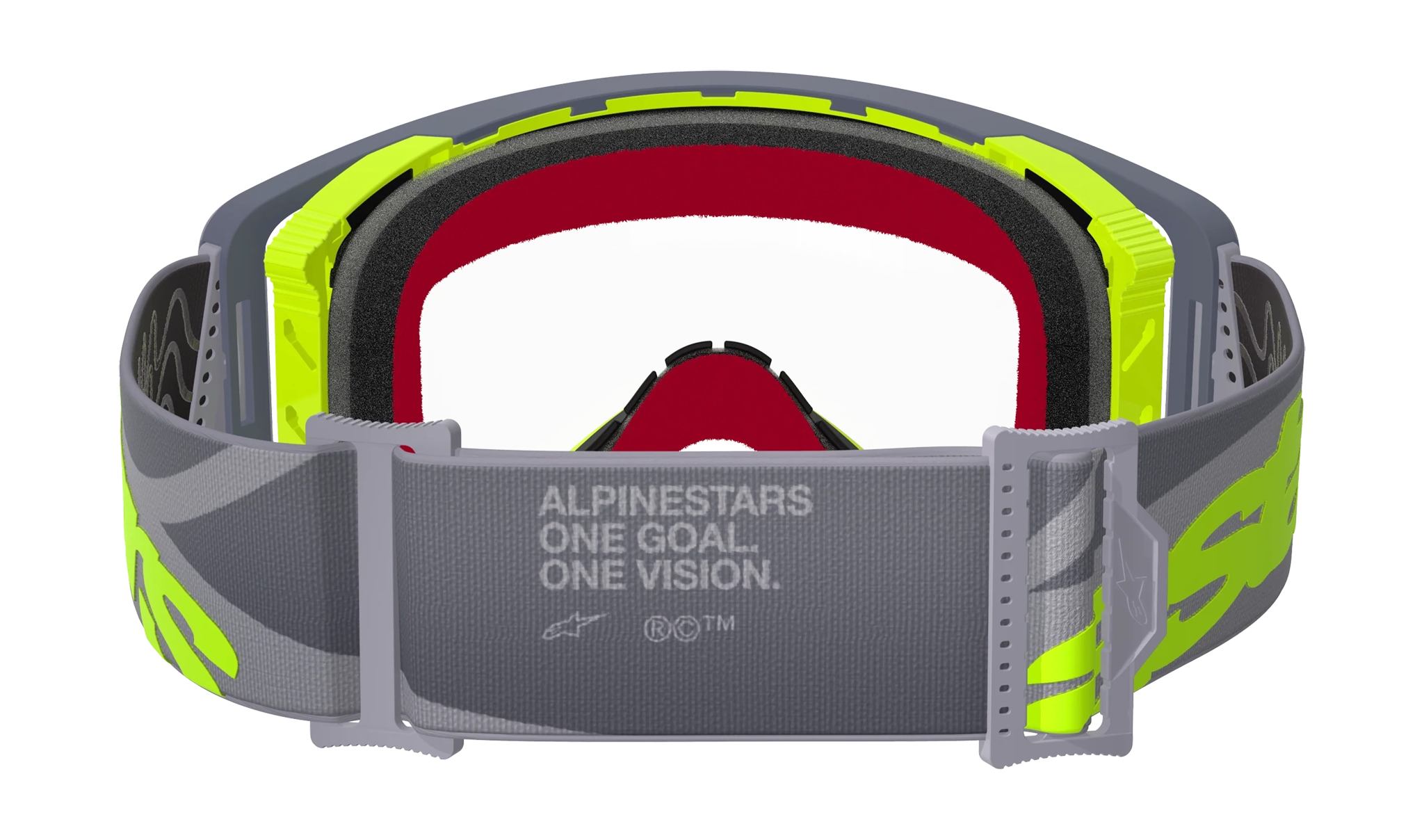 Alpinestars Crossbril Supertech Stream - Grijs / Geel / Zwart - Clear Lens