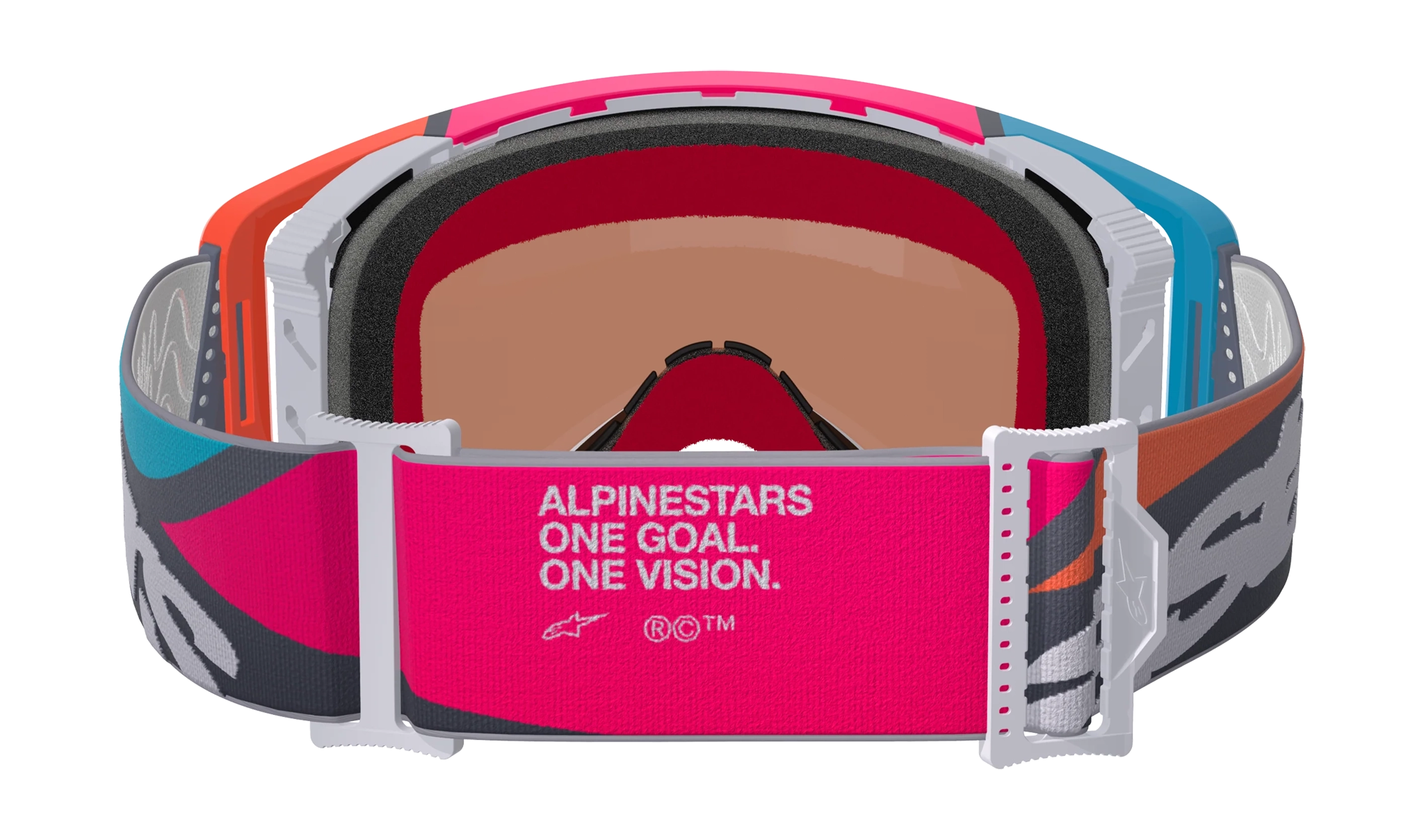 Alpinestars Crossbril Supertech Stream - Grijs / Multi - Spiegel Zilver Lens