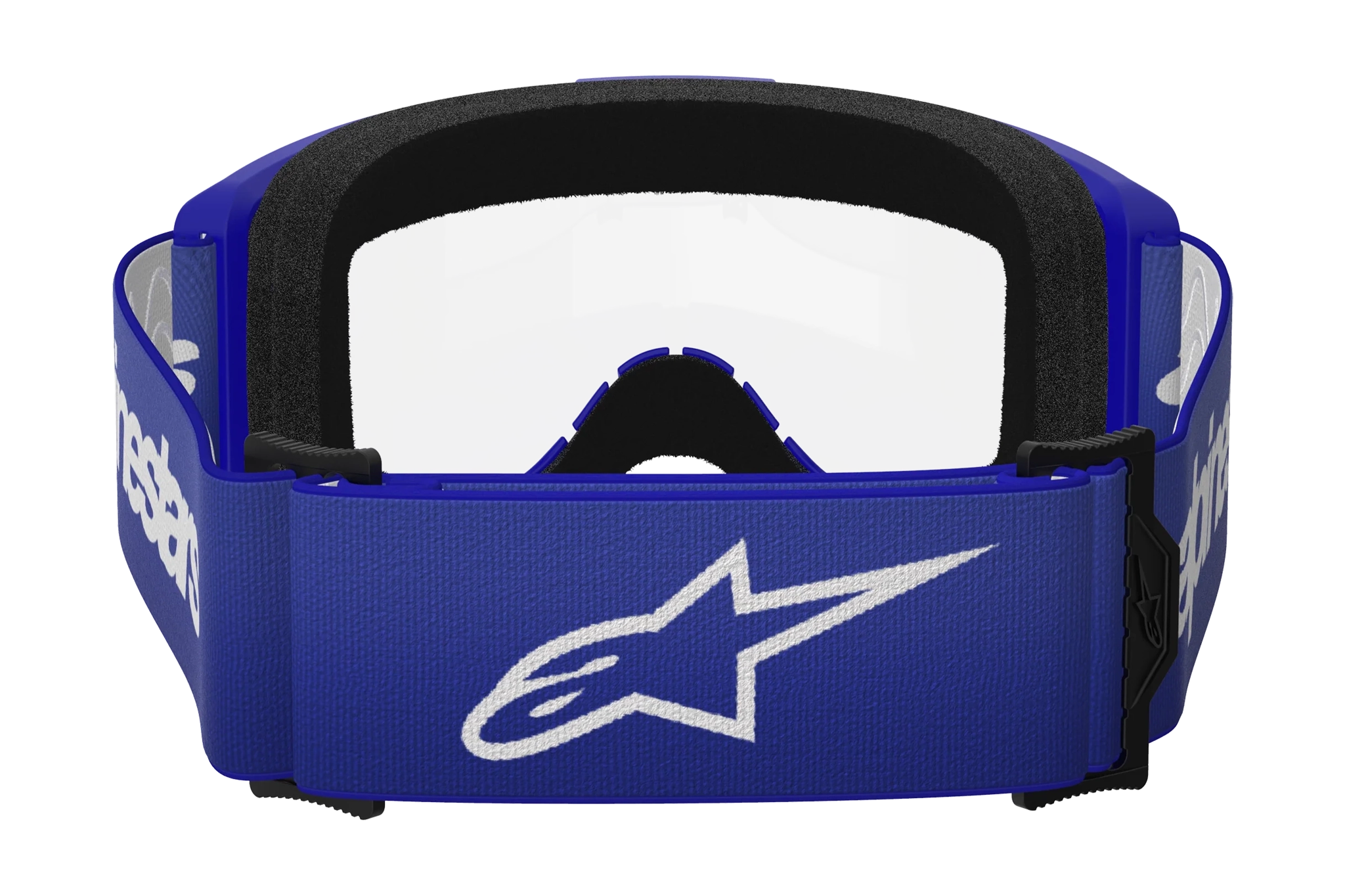 Alpinestars Crossbril Vision 3 Wordmark - Blauw - Clear Lens
