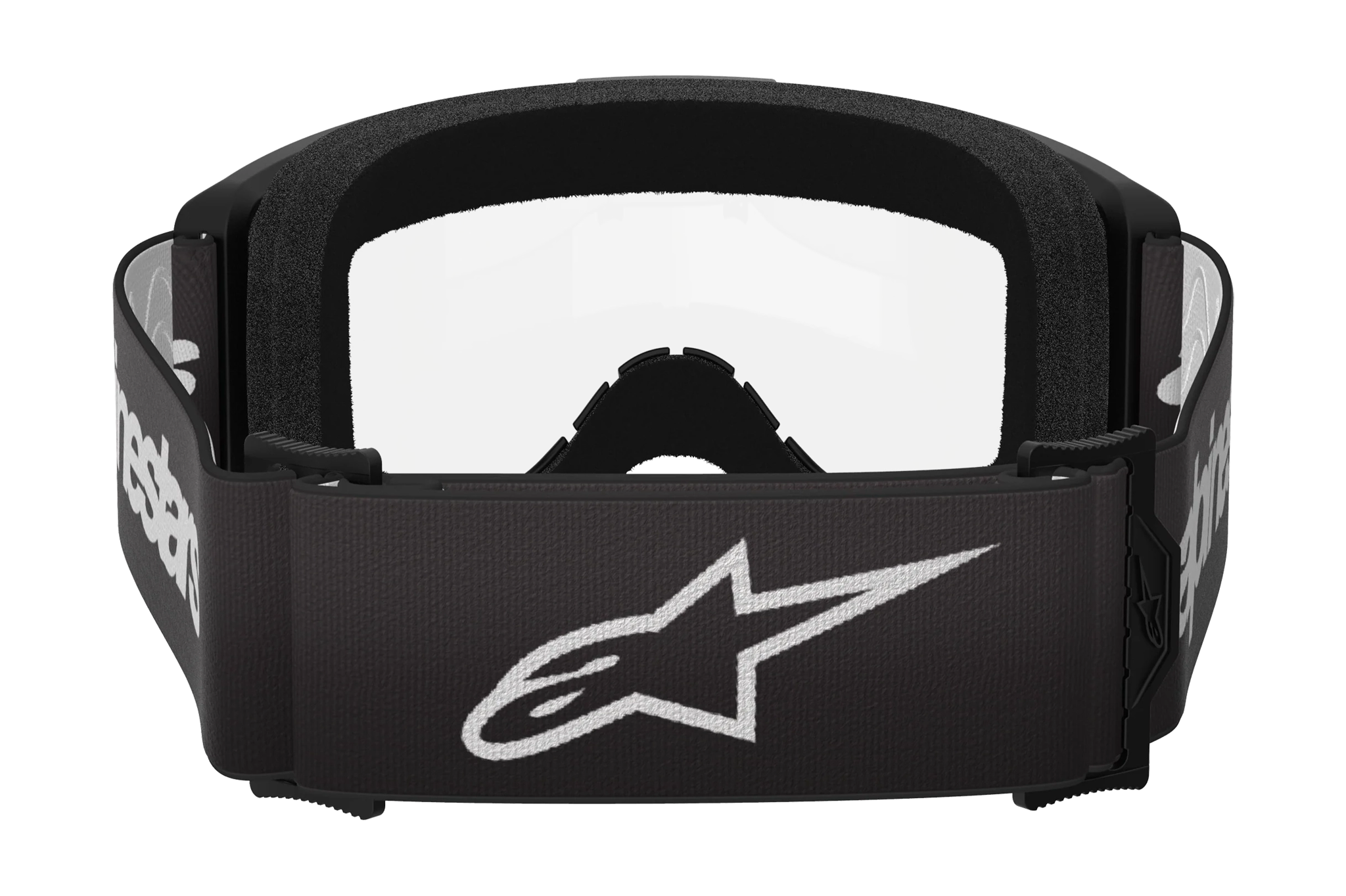 Alpinestars Crossbril Vision 3 Wordmark - Zwart - Clear Lens