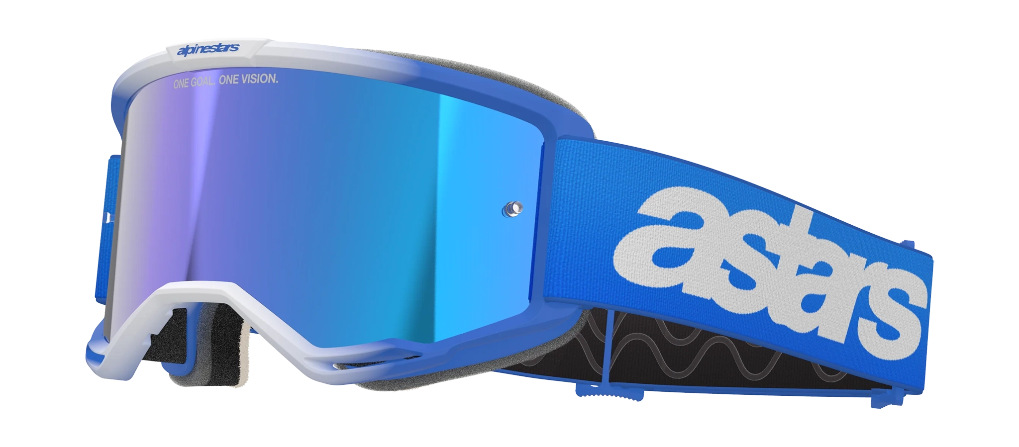 Alpinestars Crossbril Vision 5 Blaze - Blauw - Spiegel Blauw Lens