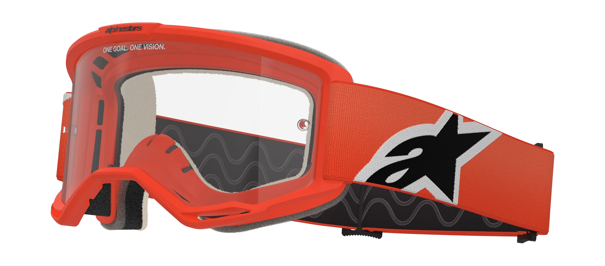 Alpinestars Crossbril Vision 5 Corp - Oranje - Clear Lens