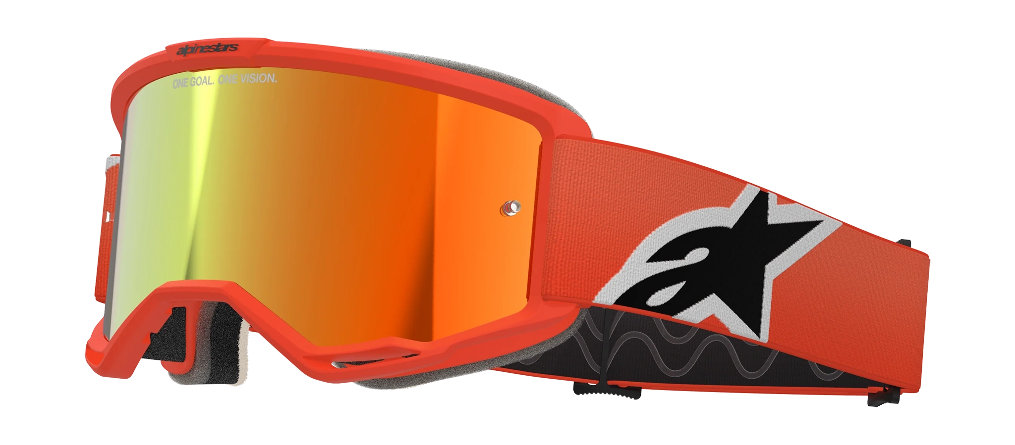 Alpinestars Crossbril Vision 5 Corp - Oranje - Spiegel Rood Lens