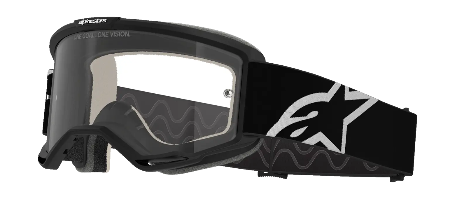 Alpinestars Crossbril Vision 5 Corp - Zwart - Clear Lens