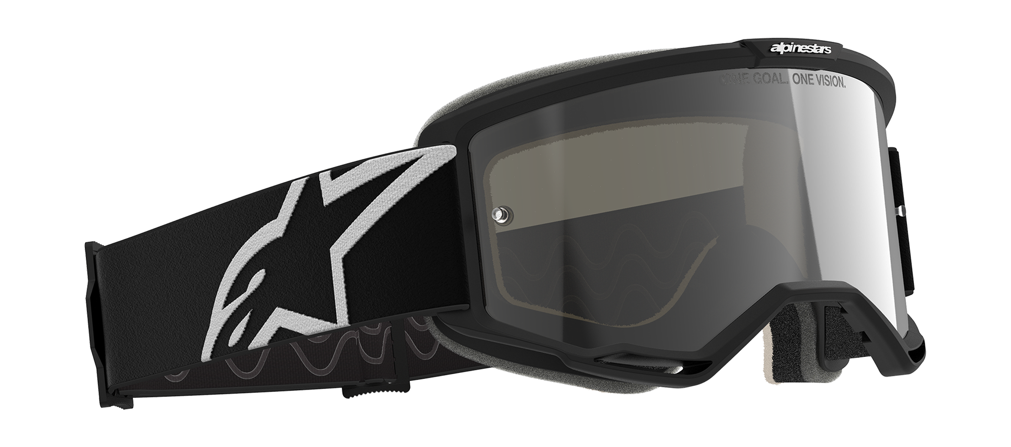 Alpinestars Crossbril Vision 5 Corp - Zwart - Clear Lens