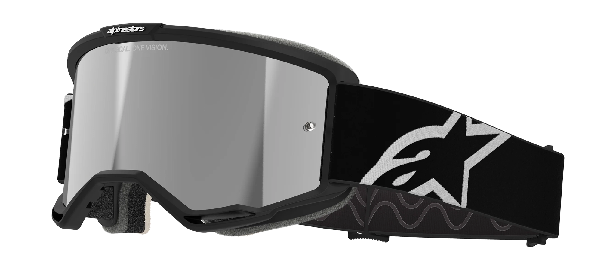 Alpinestars Crossbril Vision 5 Corp - Zwart - Spiegel Zilver Lens