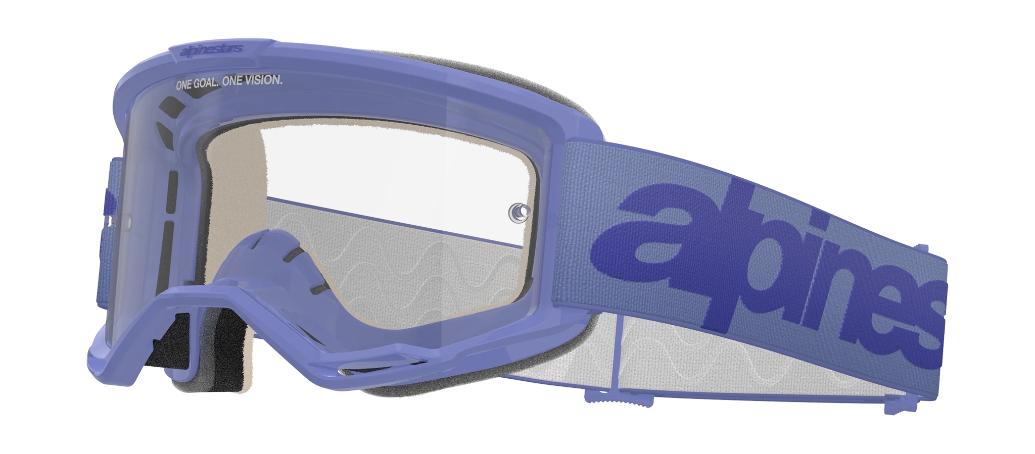 Alpinestars Crossbril Vision 5 Wordmark - Paars - Clear Lens