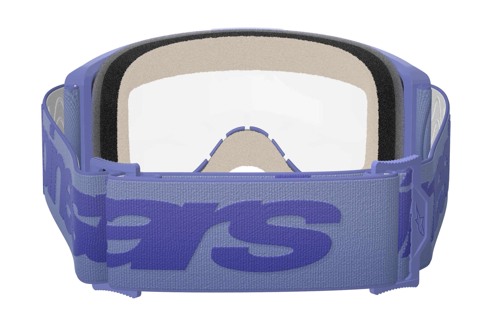 Alpinestars Crossbril Vision 5 Wordmark - Paars - Clear Lens
