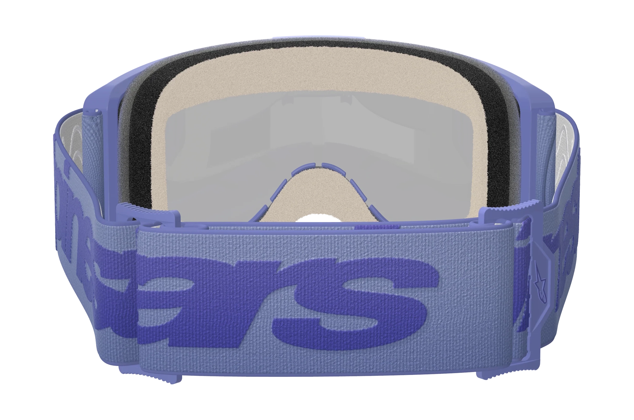 Alpinestars Crossbril Vision 5 Wordmark - Paars - Spiegel Blauw Lens