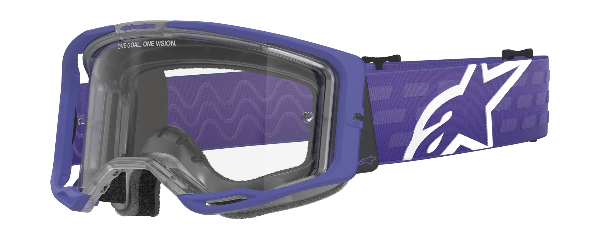 Alpinestars Crossbril Vision 8 Corp - Paars - Clear Lens